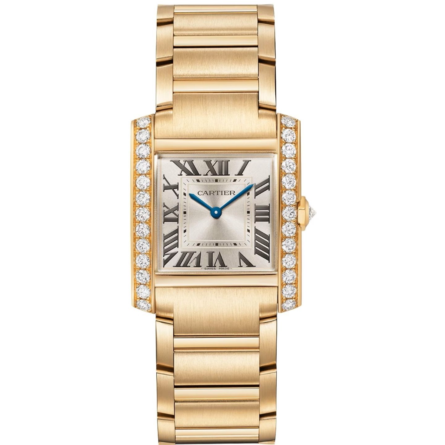 Cartier Tank Française WJTA0040 (2023) - Zilver wijzerplaat Onbekend Geelgoud (1/1)