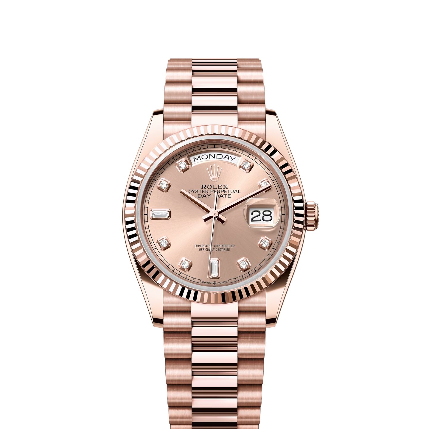 Rolex Day-Date 36 128235 (2024) - Gold dial 36 mm Rose Gold case (1/1)