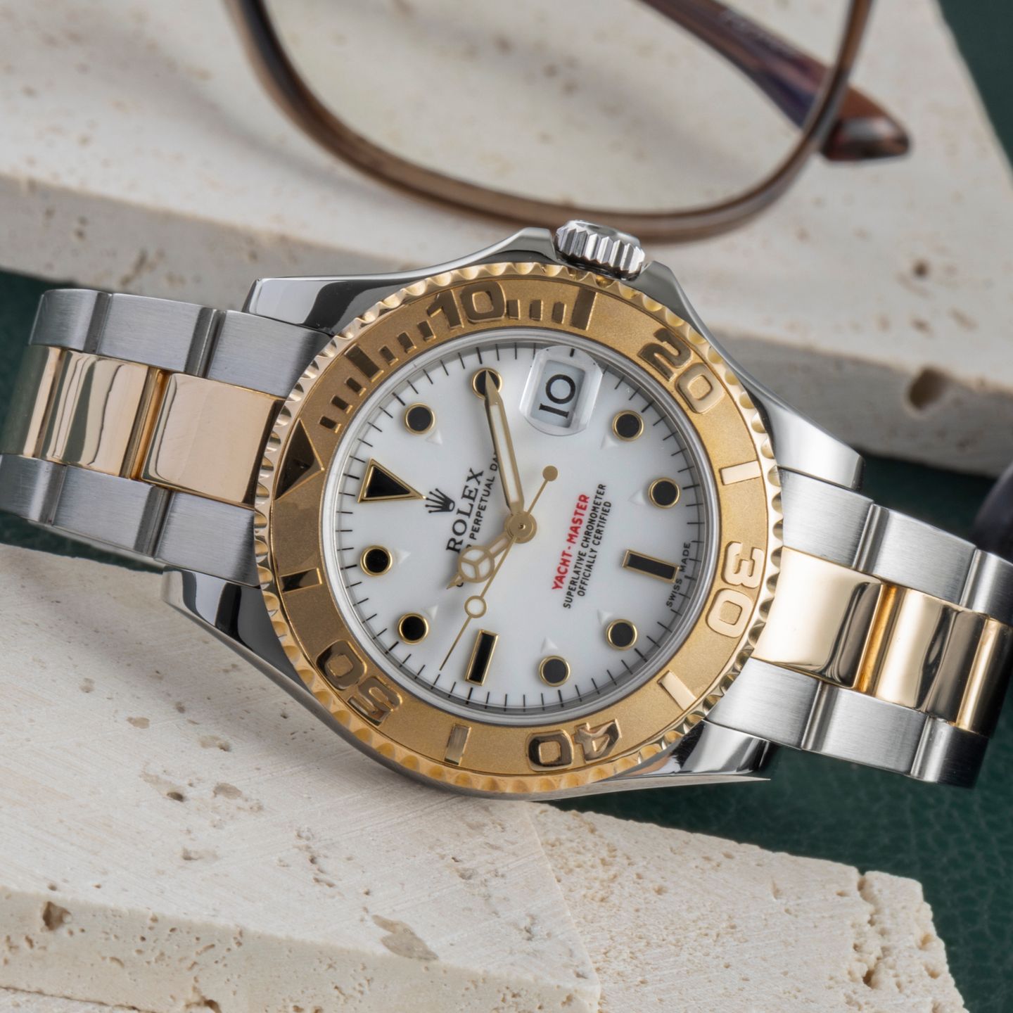 Rolex Yacht-Master 168623 (Unknown (random serial)) - 35 mm Gold/Steel case (2/8)