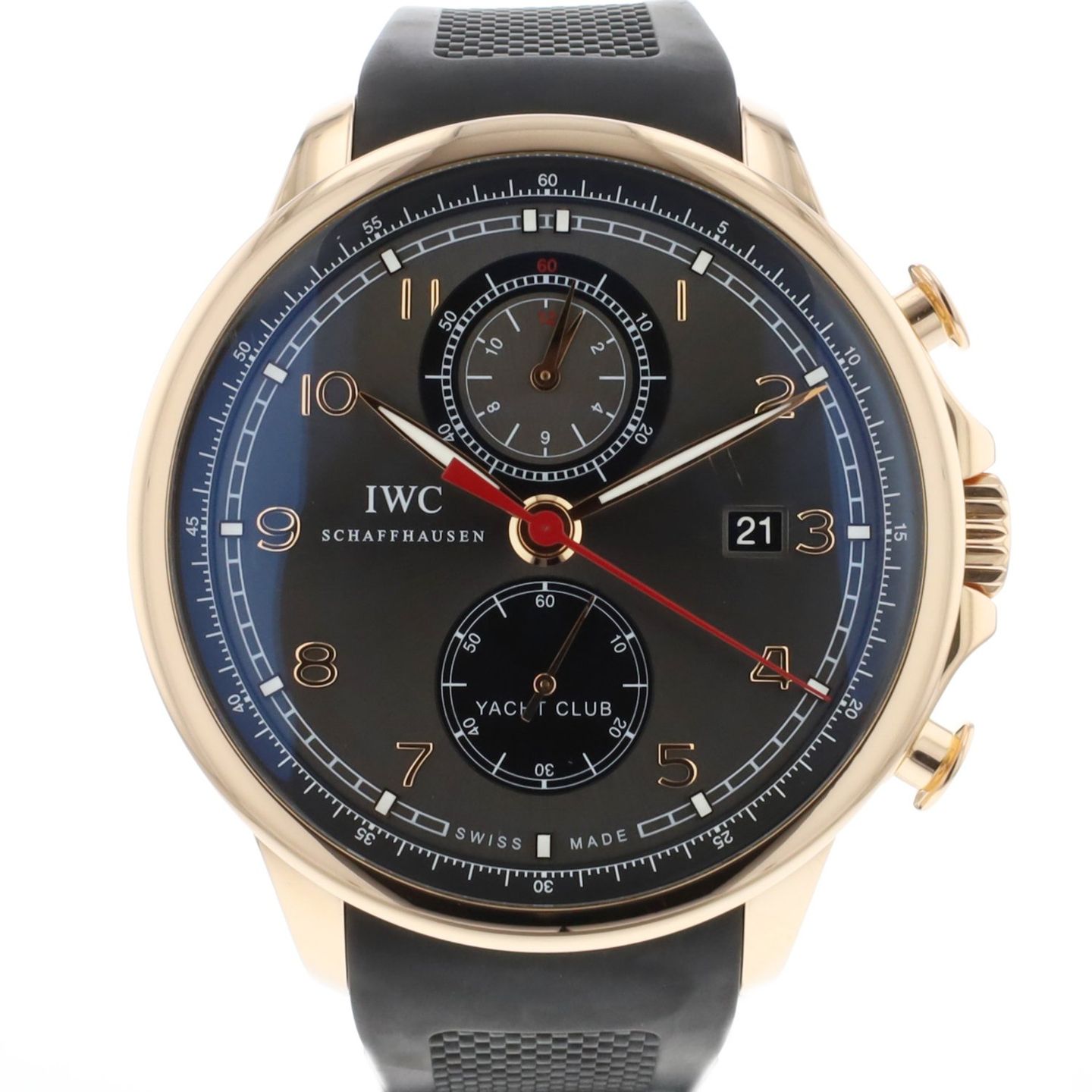 IWC Portuguese Yacht Club Chronograph IW390209 (2014) - Grey dial 45 mm Red Gold case (1/6)
