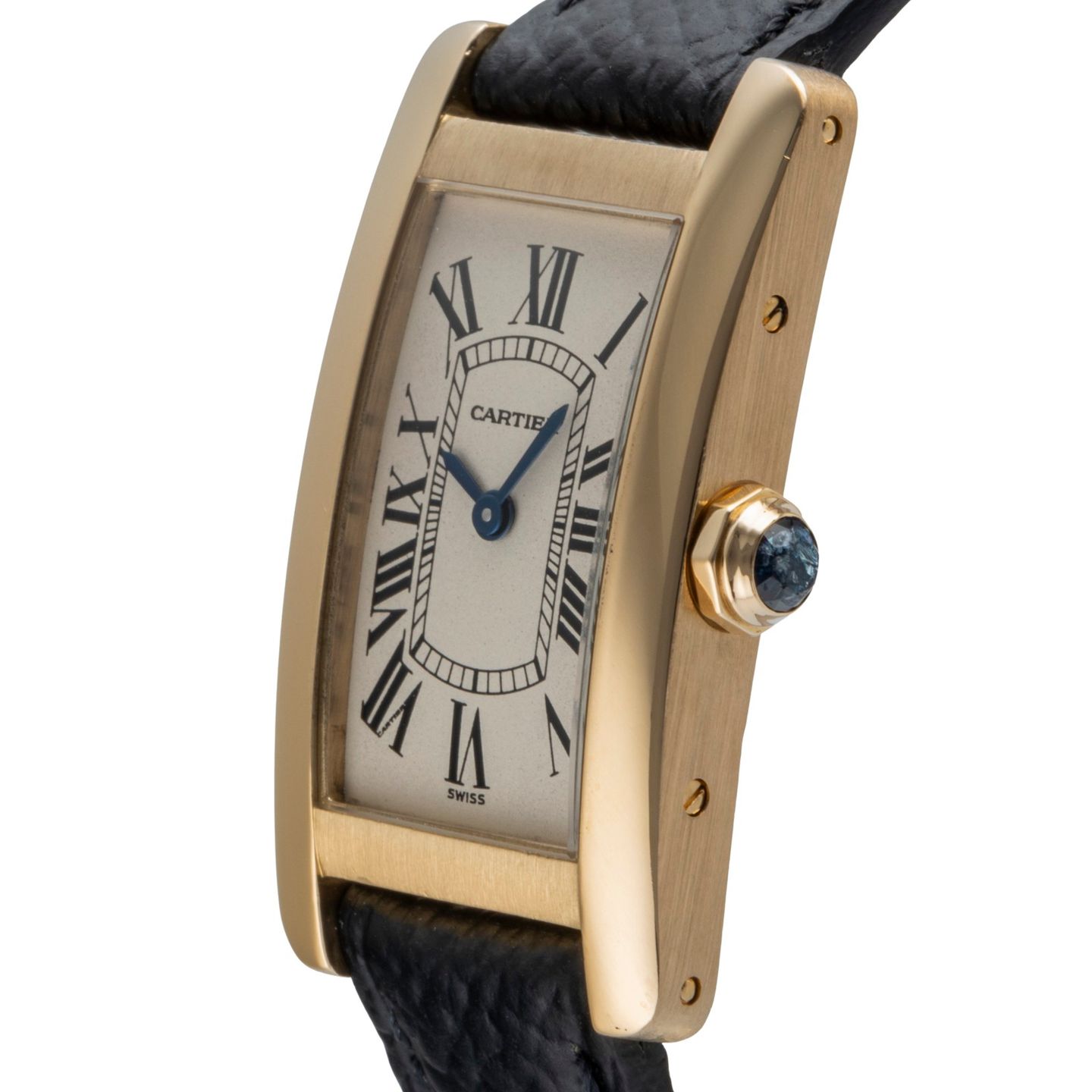 Cartier Tank Américaine W26015K2 (1996) - Silver dial 19 mm Yellow Gold case (6/8)
