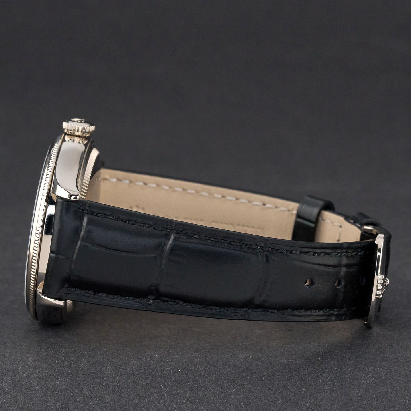 Rolex Cellini Time 50509 (2016) - Blue dial 39 mm White Gold case (5/8)
