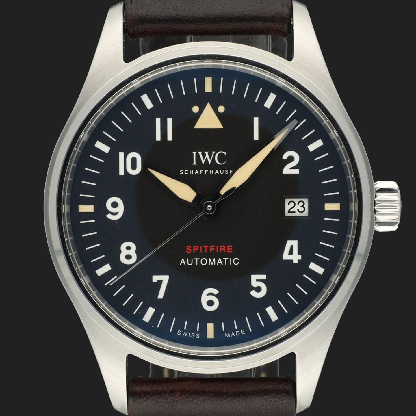 IWC Pilot IW326803 (2019) - Zwart wijzerplaat 39mm Staal (2/8)