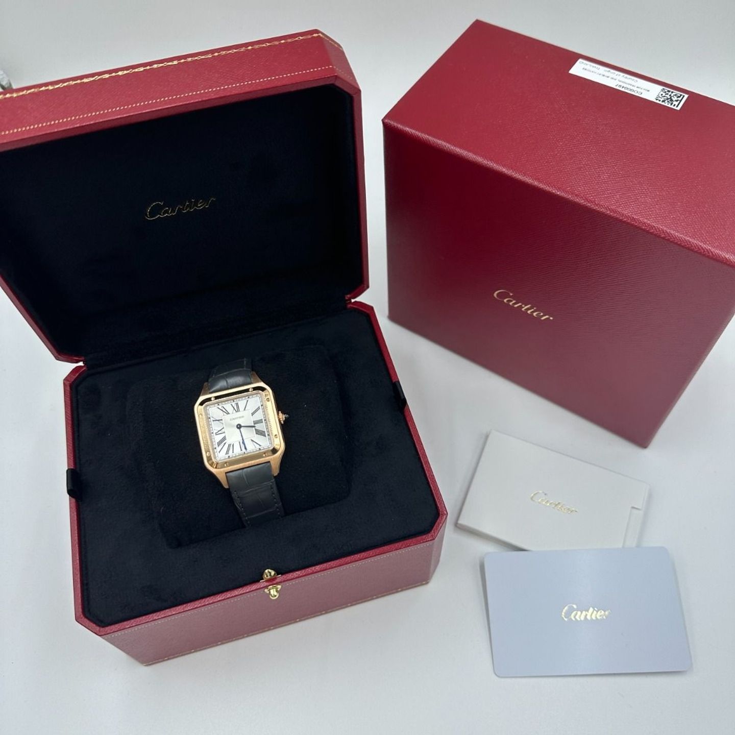 Cartier Santos Dumont WGSA0021 (2024) - Silver dial 31 mm Rose Gold case (2/8)