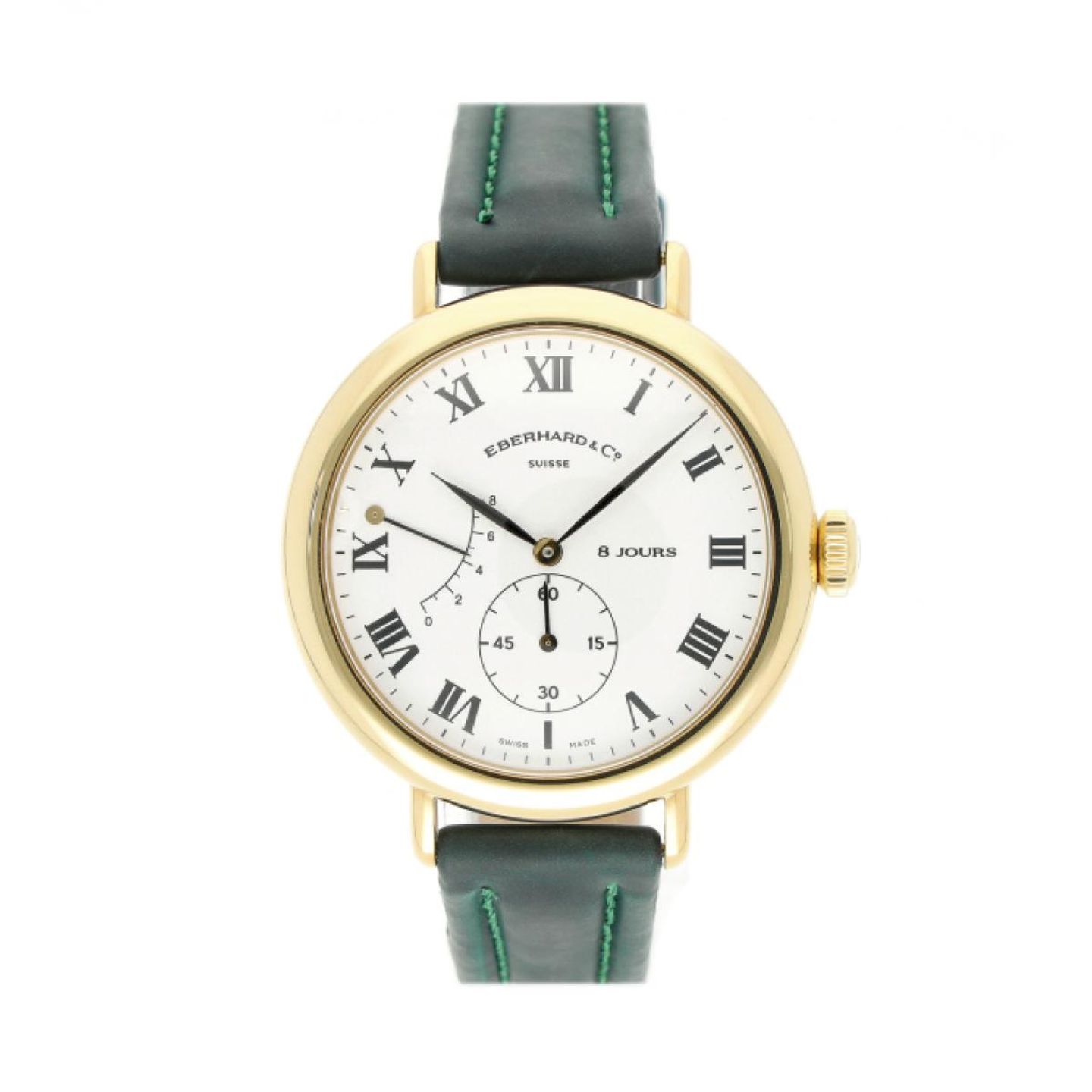 Eberhard & Co. 8 Jours 20017 (2001) - Wit wijzerplaat 40mm Geelgoud (1/5)