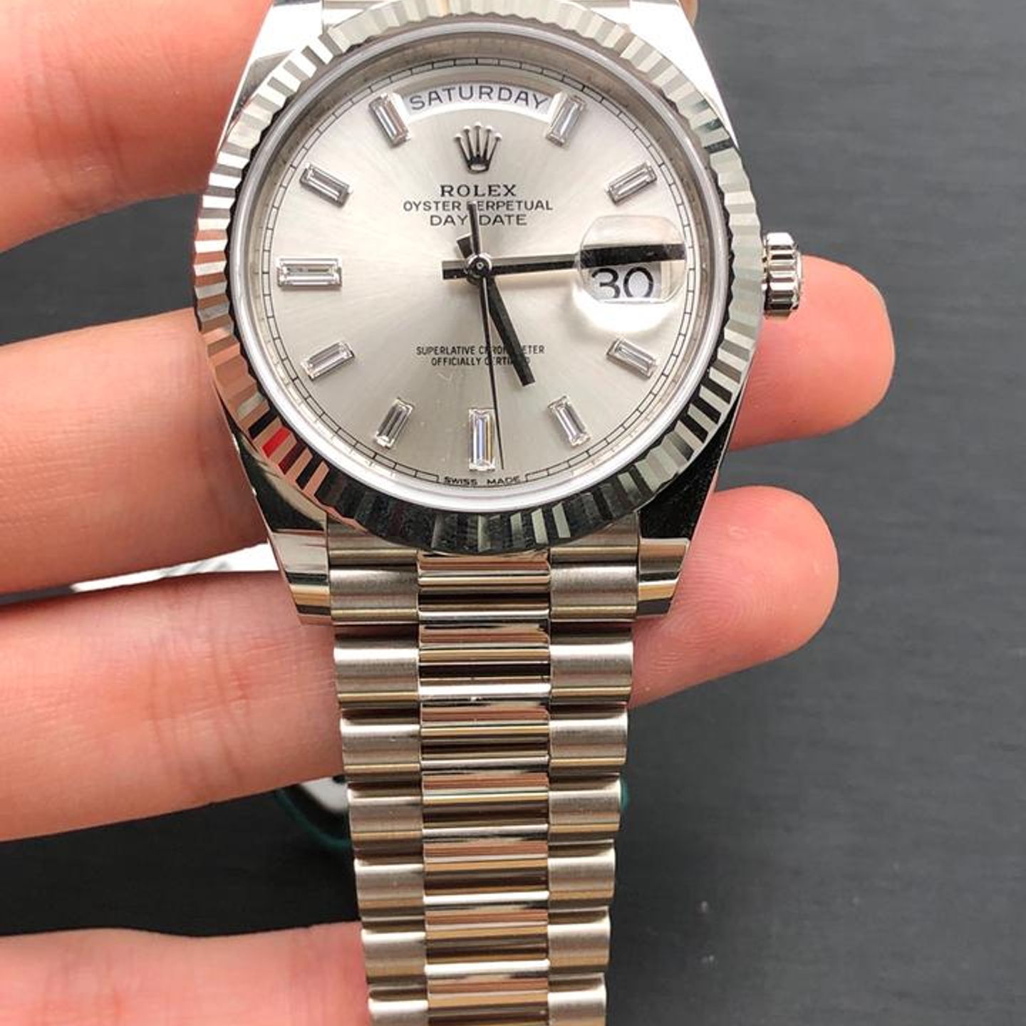 Rolex Day-Date 228239 (2024) - Zwart wijzerplaat 40mm Witgoud (7/10)