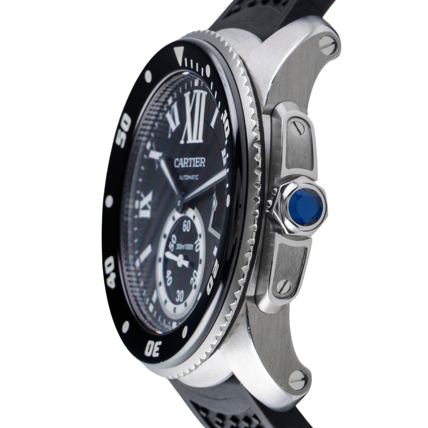 Cartier Calibre de Cartier Diver W7100056 (2010) - Zwart wijzerplaat 42mm Staal (6/8)