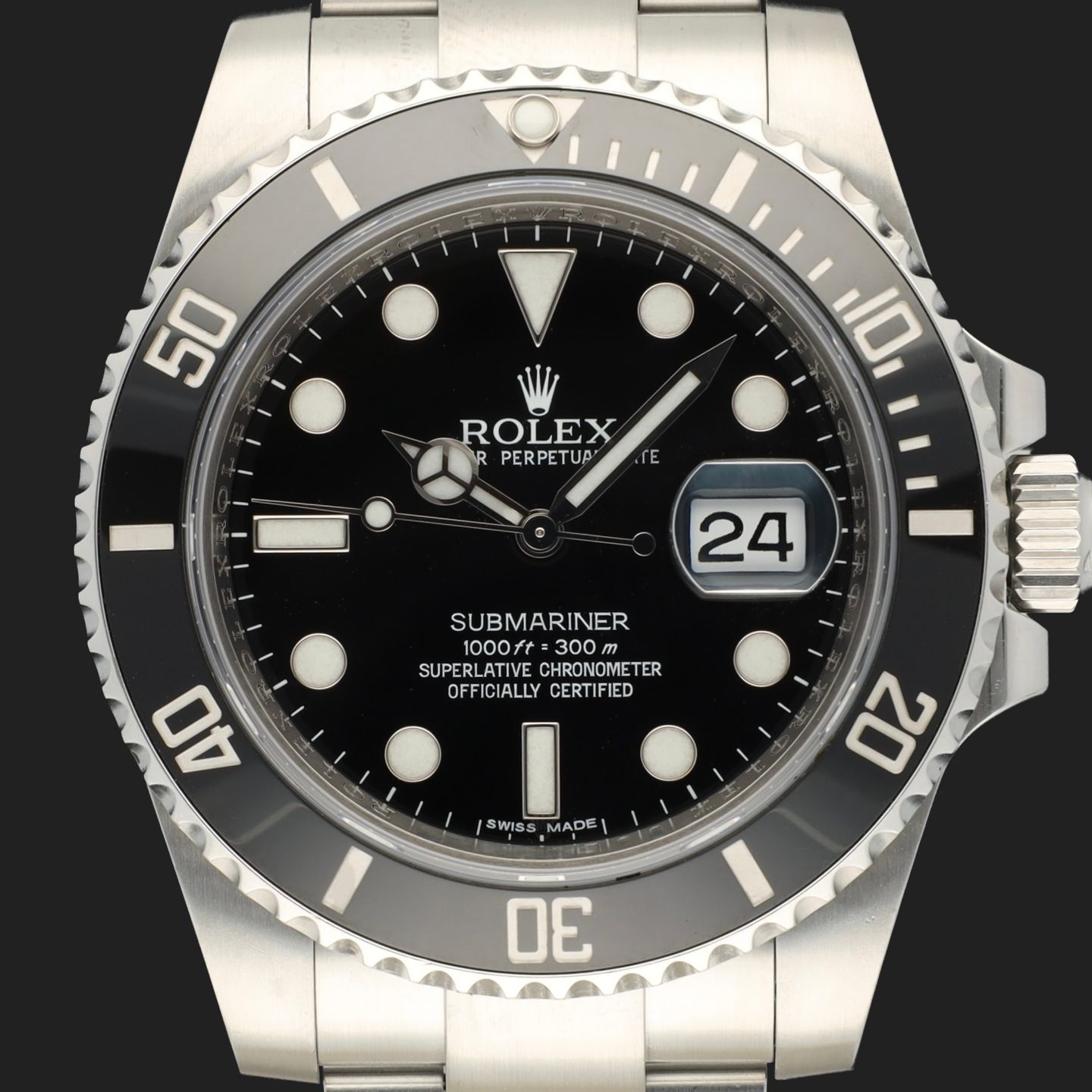 Rolex Submariner Date 116610LN (2011) - Zwart wijzerplaat 40mm Staal (2/8)