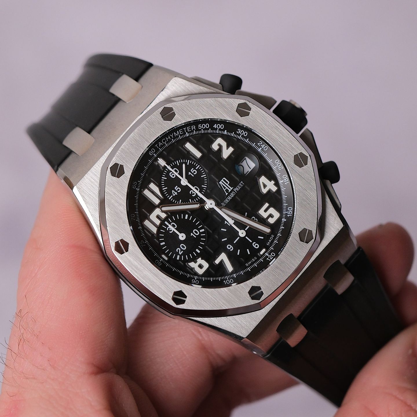 Audemars Piguet Royal Oak Offshore Chronograph Volcano 26170ST.OO.D101CR.03 (Onbekend (willekeurig serienummer)) - Zwart wijzerplaat 42mm Staal (3/6)