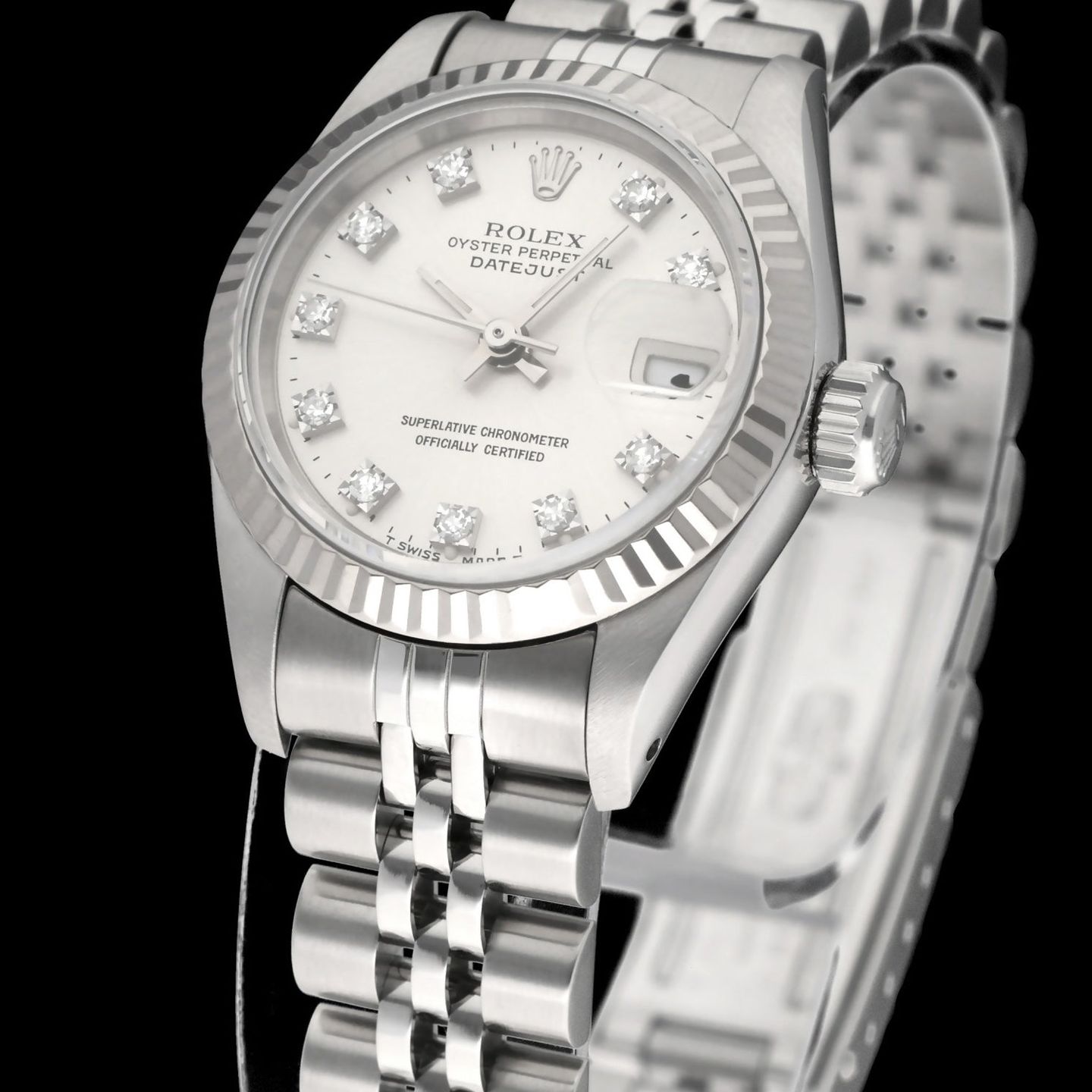 Rolex Lady-Datejust 69174 (1995) - Zilver wijzerplaat 26mm Staal (7/8)