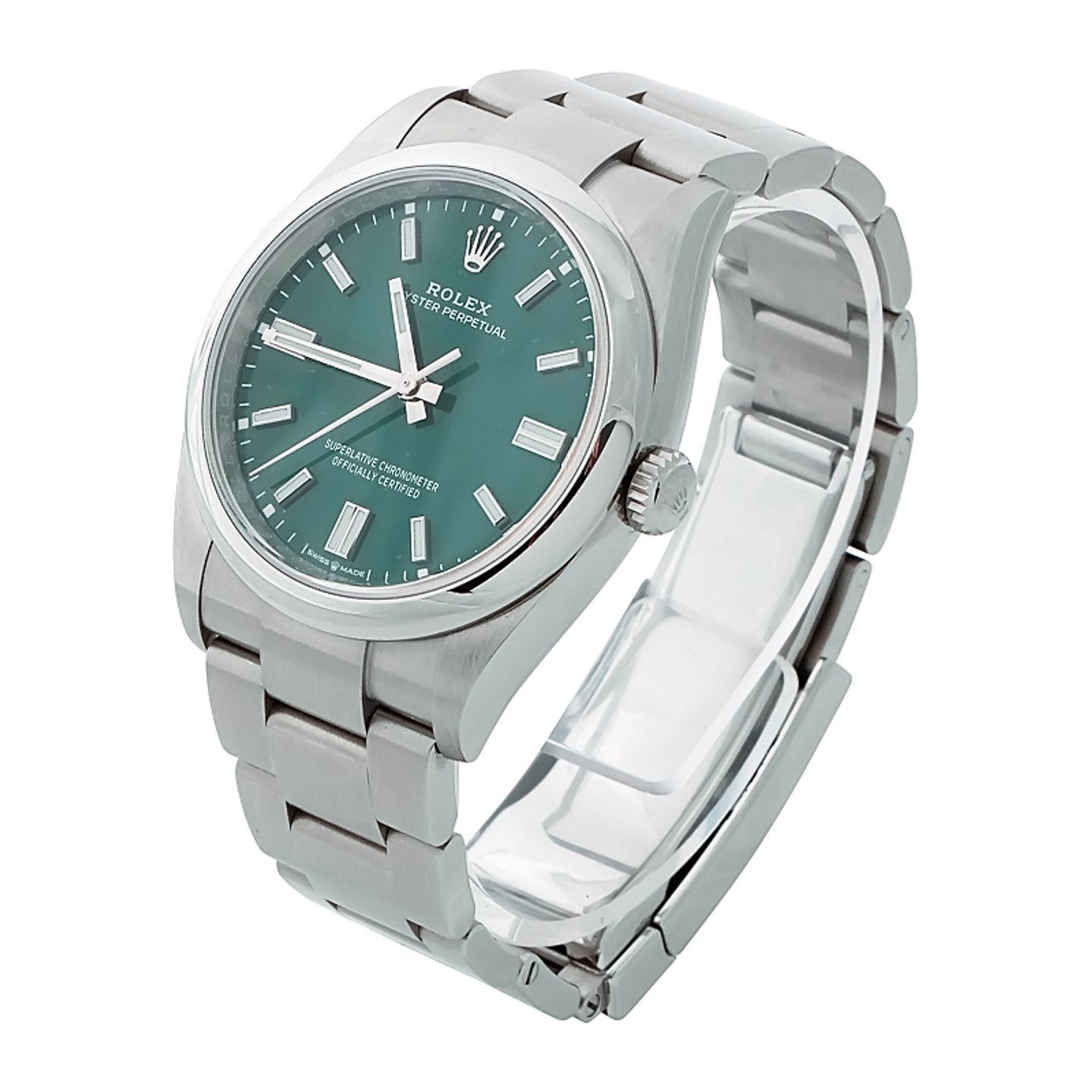 Rolex Oyster Perpetual 36 126000 (2024) - Green dial 36 mm Steel case (4/8)