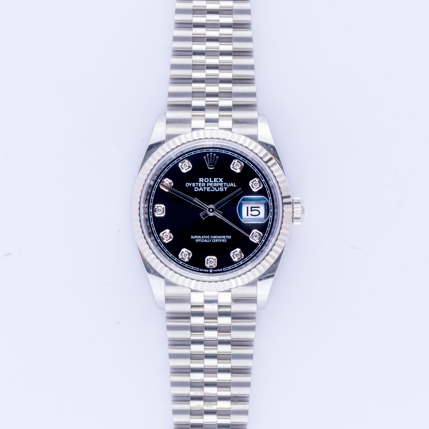 Rolex Datejust 36 126234 (2020) - Zwart wijzerplaat 36mm Staal (3/8)