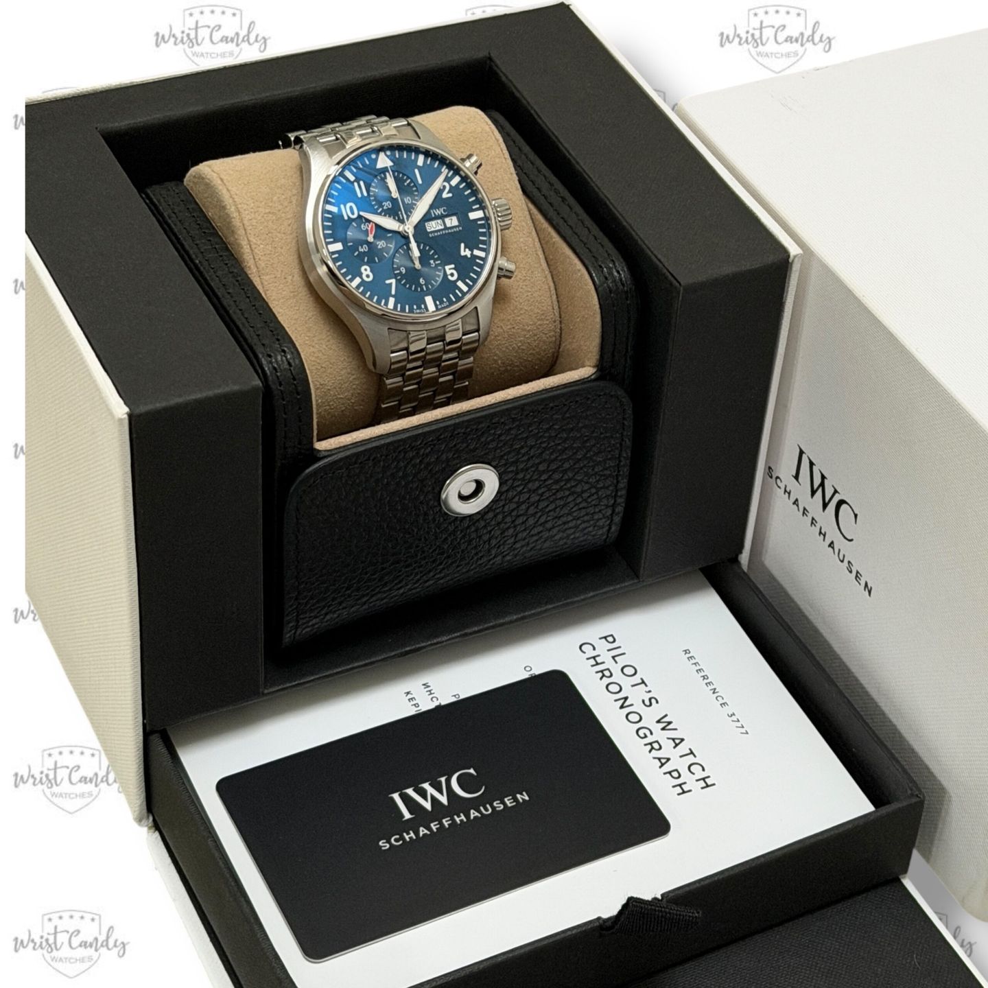 IWC Pilot Chronograph IW377717 (2021) - Blue dial 43 mm Steel case (8/8)