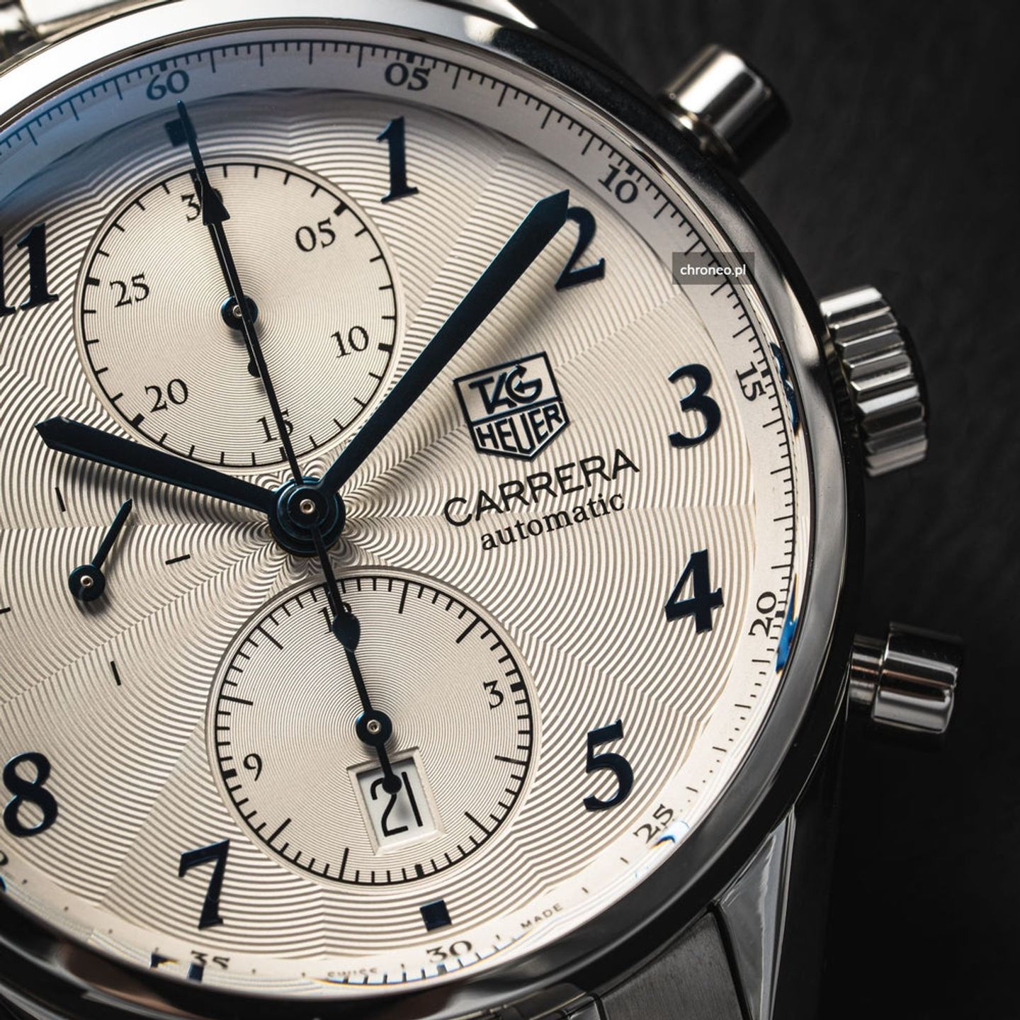 TAG Heuer Carrera Calibre 16 CAS2111.BA0730 (2014) - Silver dial 41 mm Steel case (2/8)