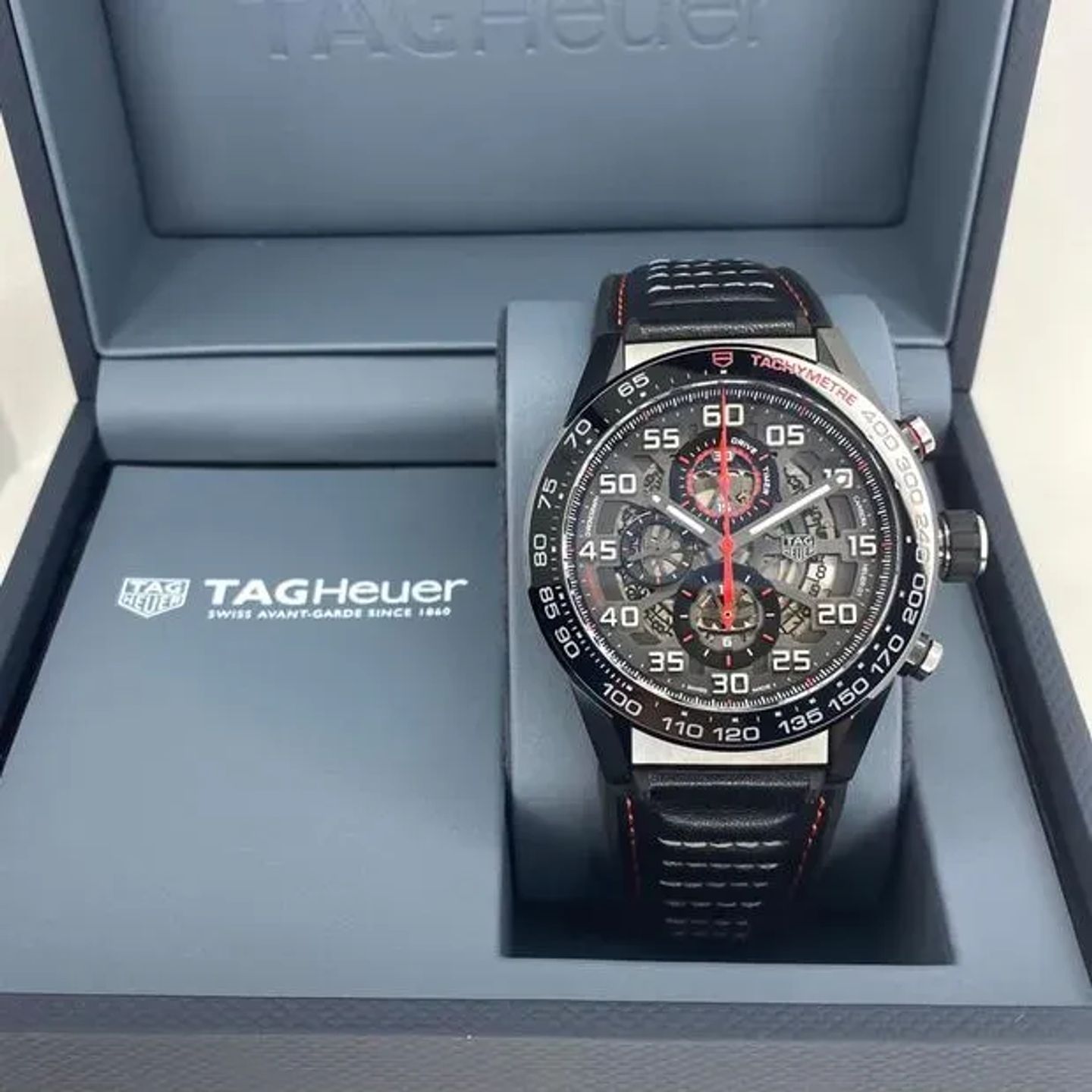 TAG Heuer Carrera Calibre HEUER 01 CAR2A1H.FT6101 (2023) - Black dial 45 mm Steel case (1/6)