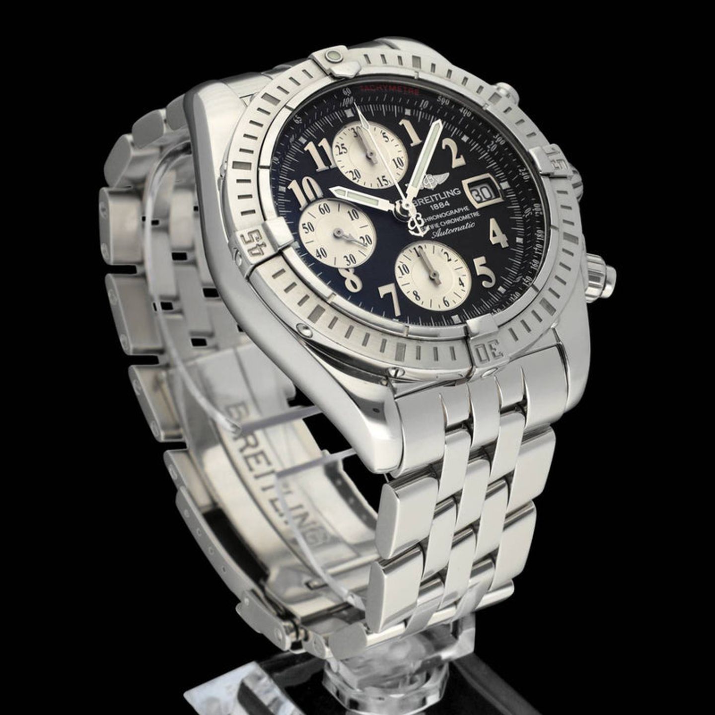 Breitling Chronomat Evolution A13356 (2005) - Zwart wijzerplaat 44mm Staal (4/7)