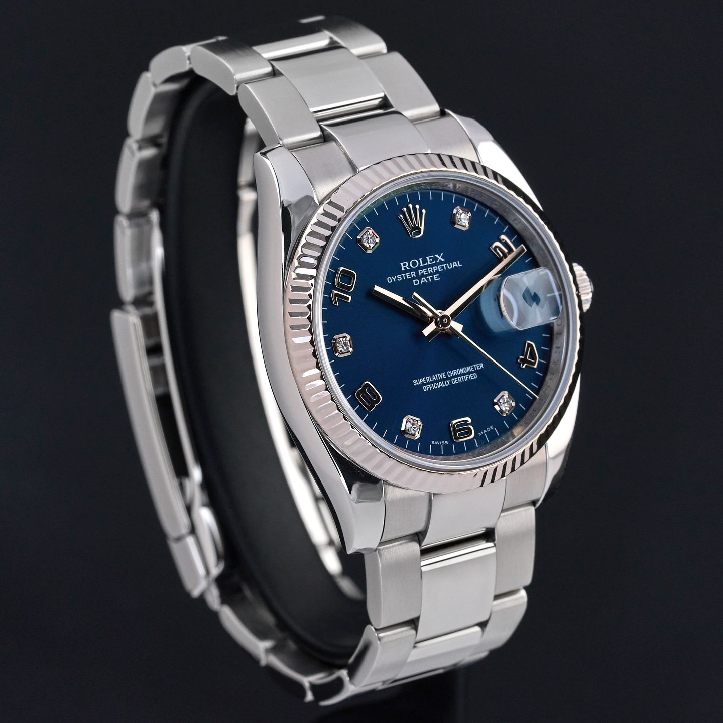 Rolex Oyster Perpetual Date 115234 (2010) - 34mm Staal (4/7)