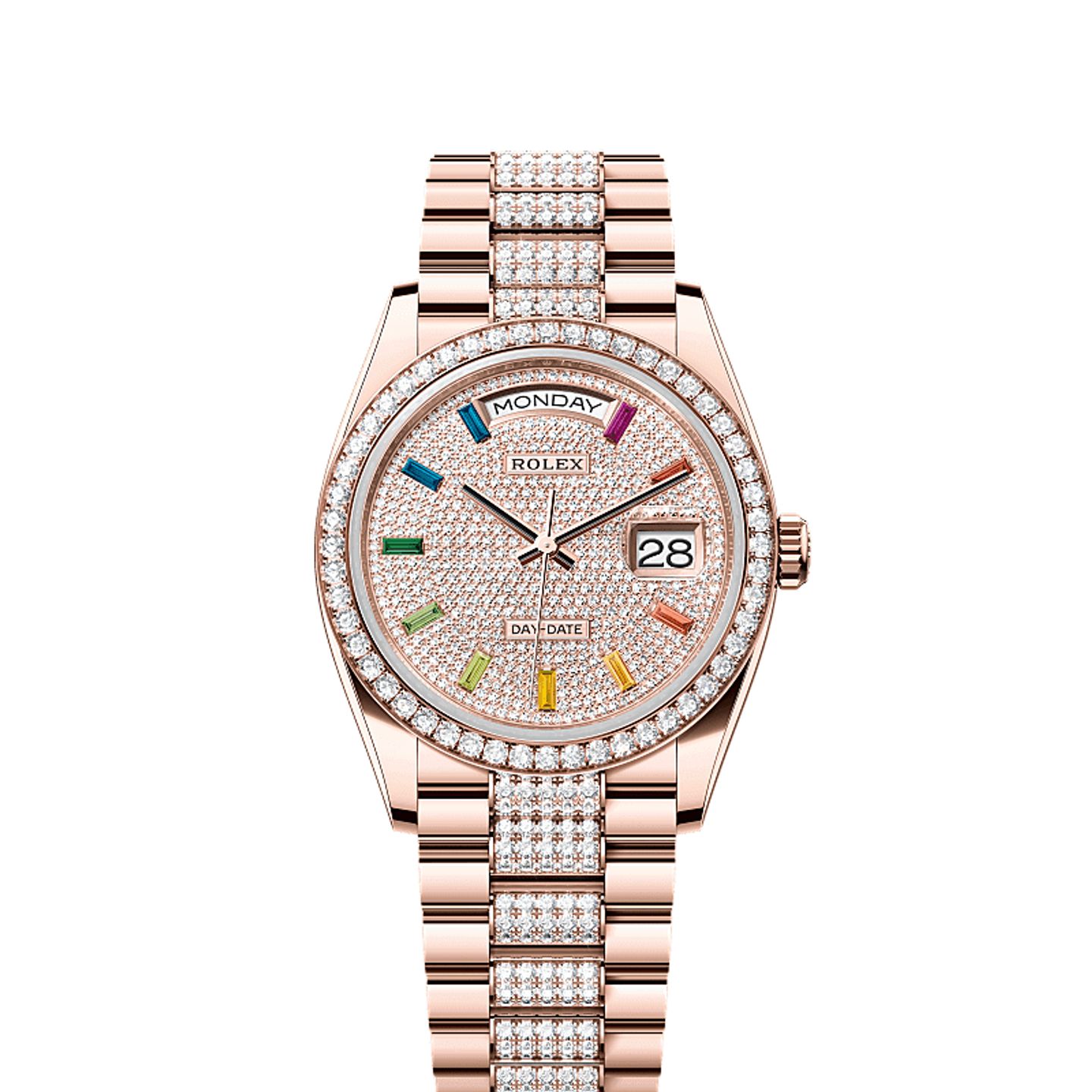 Rolex Day-Date 36 128345RBR (2025) - Diamond dial 36 mm Rose Gold case (1/1)