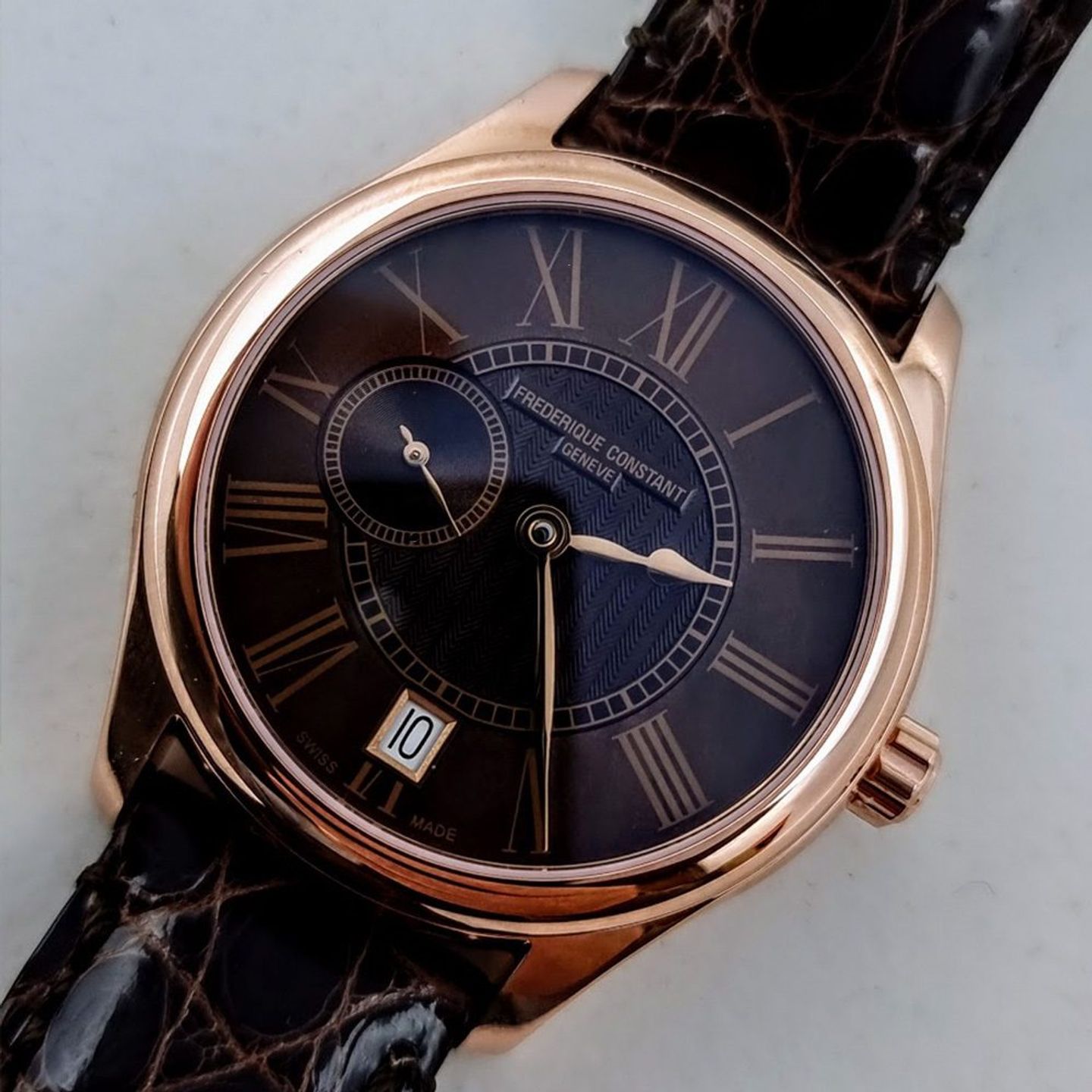 Frederique Constant Ladies Automatic FC-318MPC3B4 (2025) - Bruin wijzerplaat 36mm Staal (1/8)