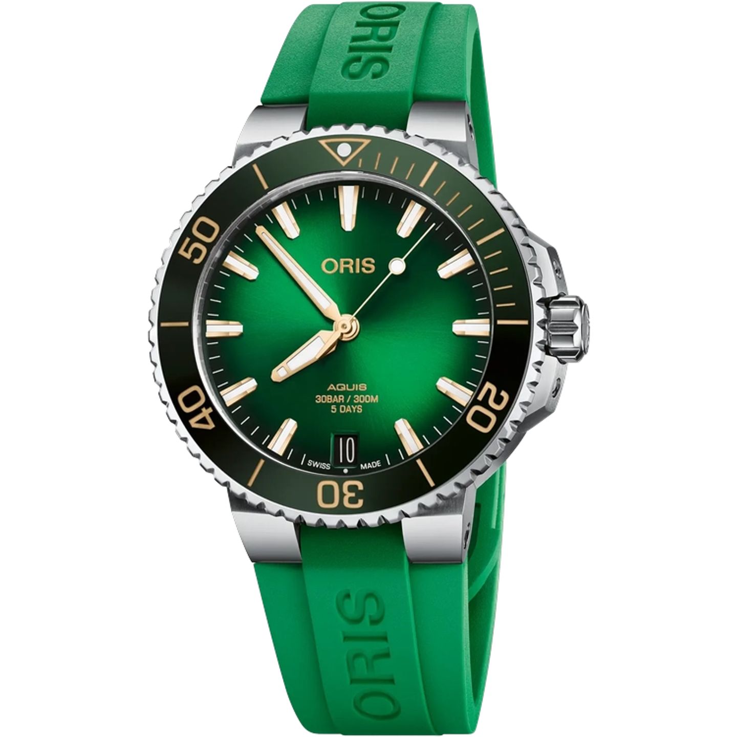 Oris Aquis Date 01 400 7769 4127-07 4 22 77FC (2025) - Groen wijzerplaat 42mm Staal (1/1)