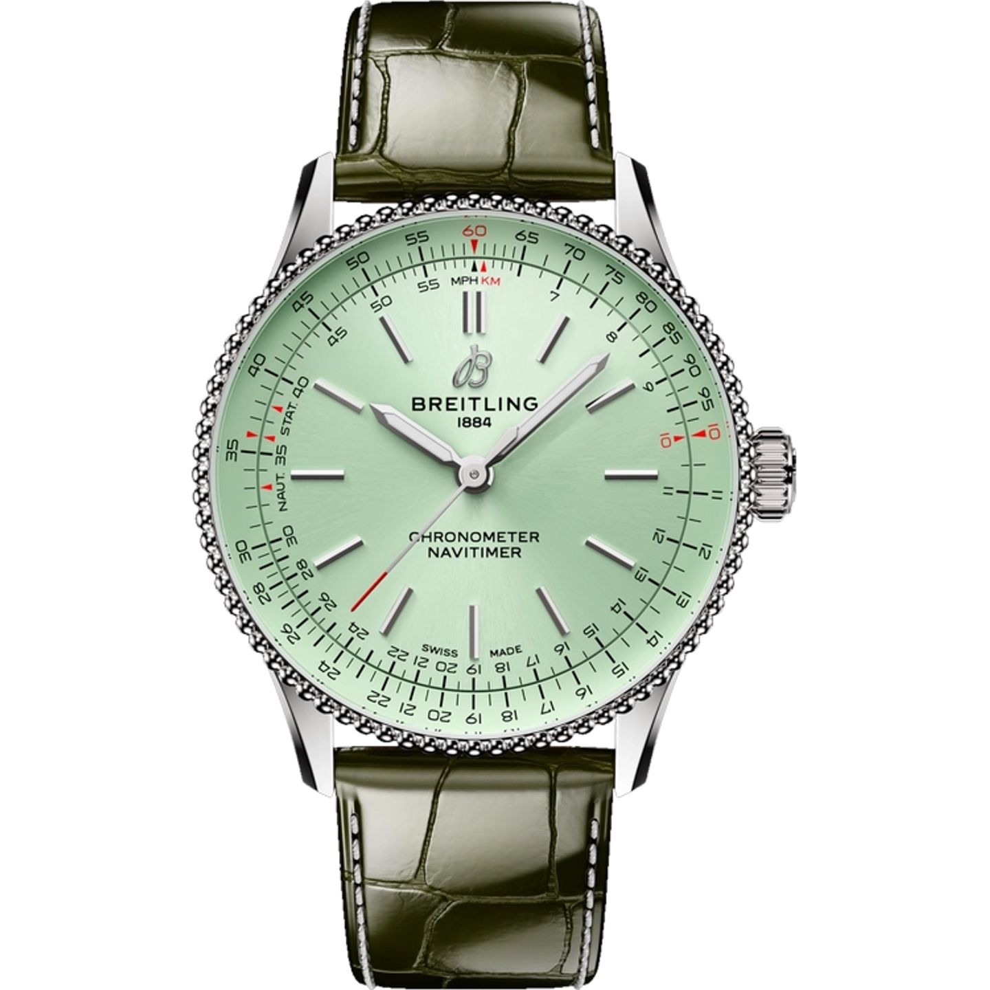 Breitling Navitimer A17327361L1P1 (2026) - Green dial 36 mm Steel case (1/1)
