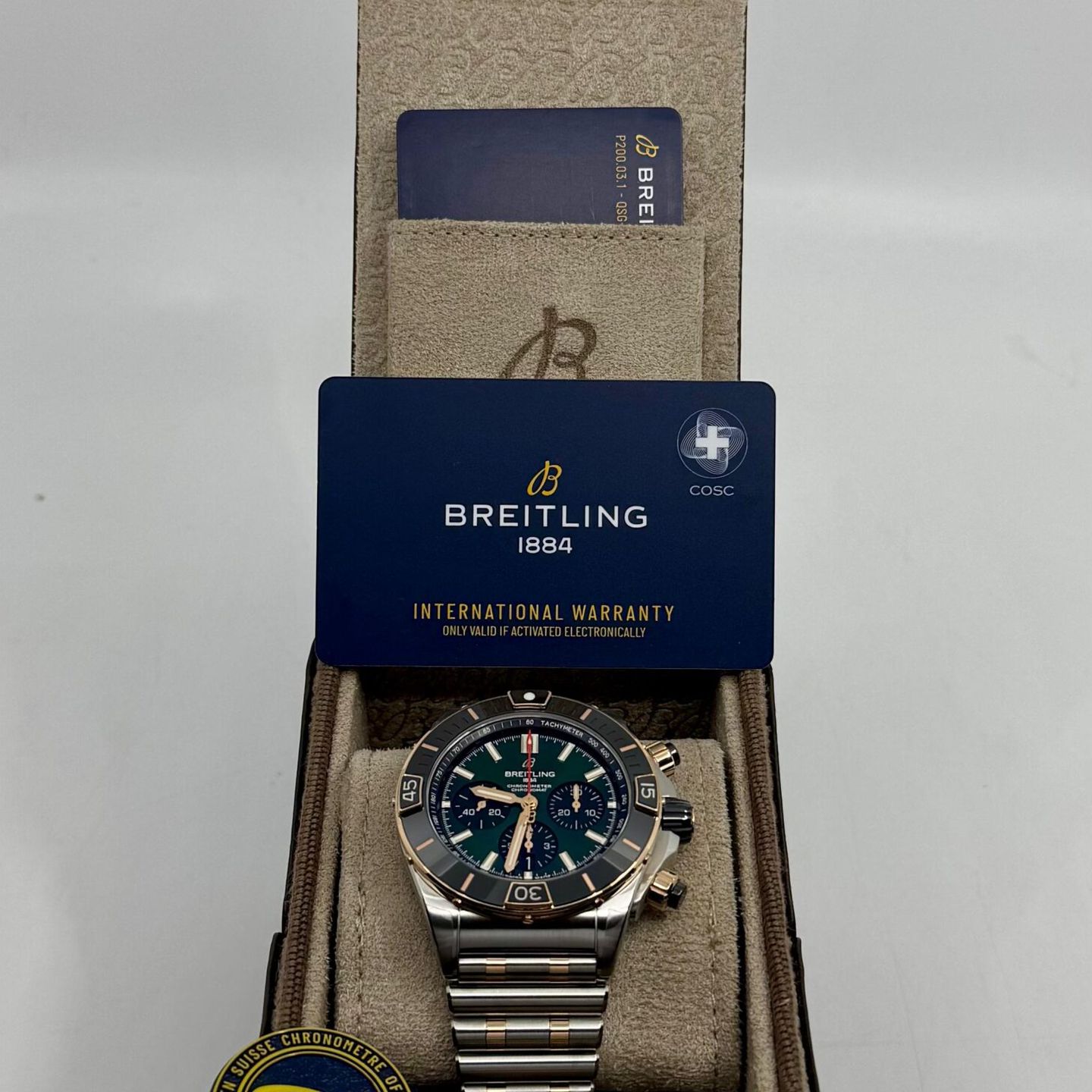 Breitling Chronomat UB0136251L1U1 (2026) - Groen wijzerplaat 44mm Goud/Staal (3/8)