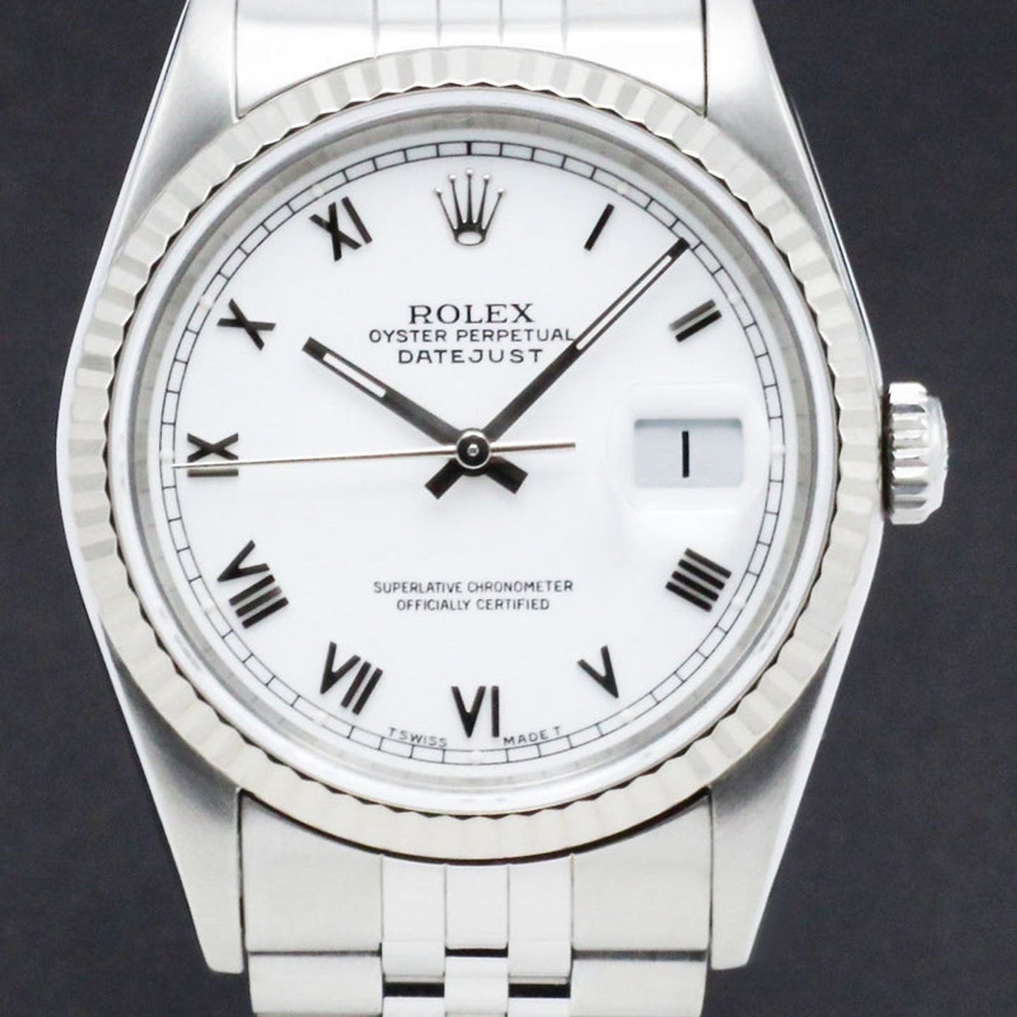 Rolex Datejust 36 16234 (1994) - White dial 36 mm Steel case (1/7)