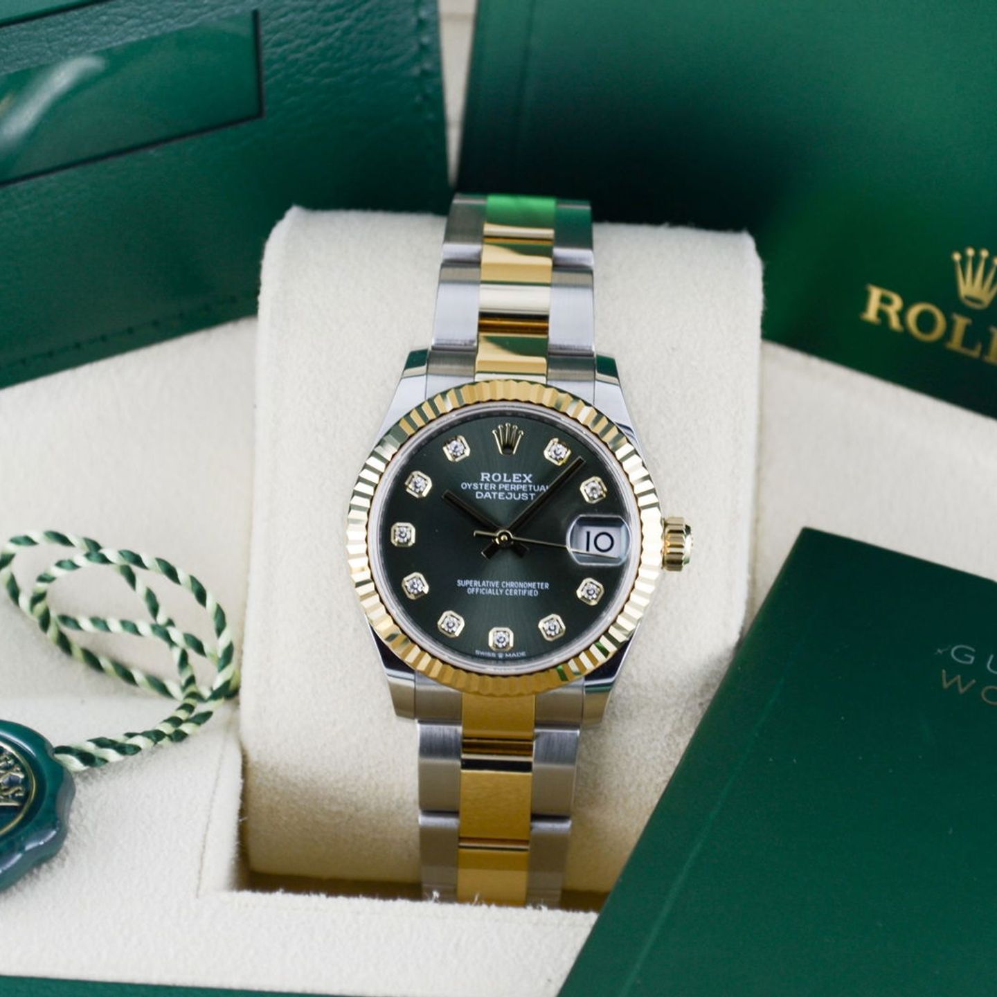 Rolex Datejust 31 278273 (2021) - Groen wijzerplaat 31mm Goud/Staal (7/7)