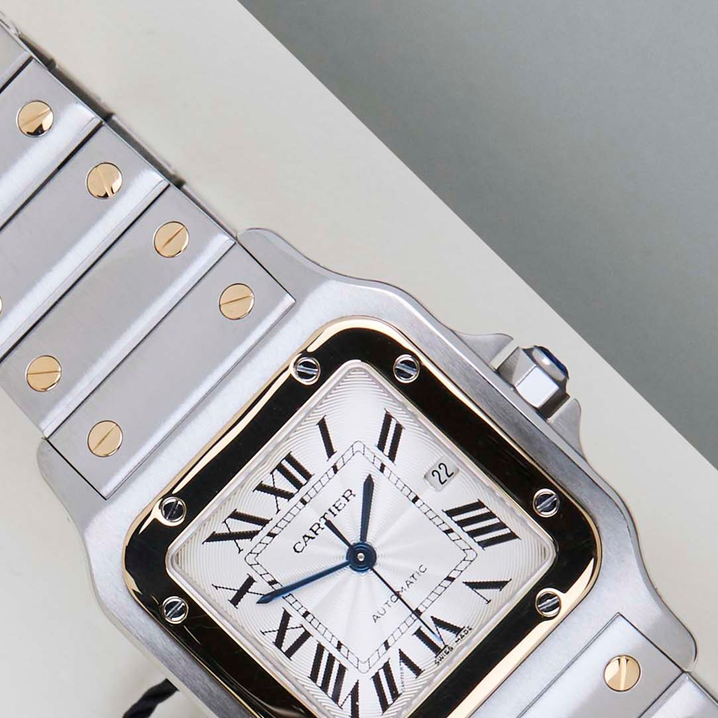 Cartier Santos Galbée 2319 (Onbekend (willekeurig serienummer)) - Zilver wijzerplaat 29mm Staal (3/8)