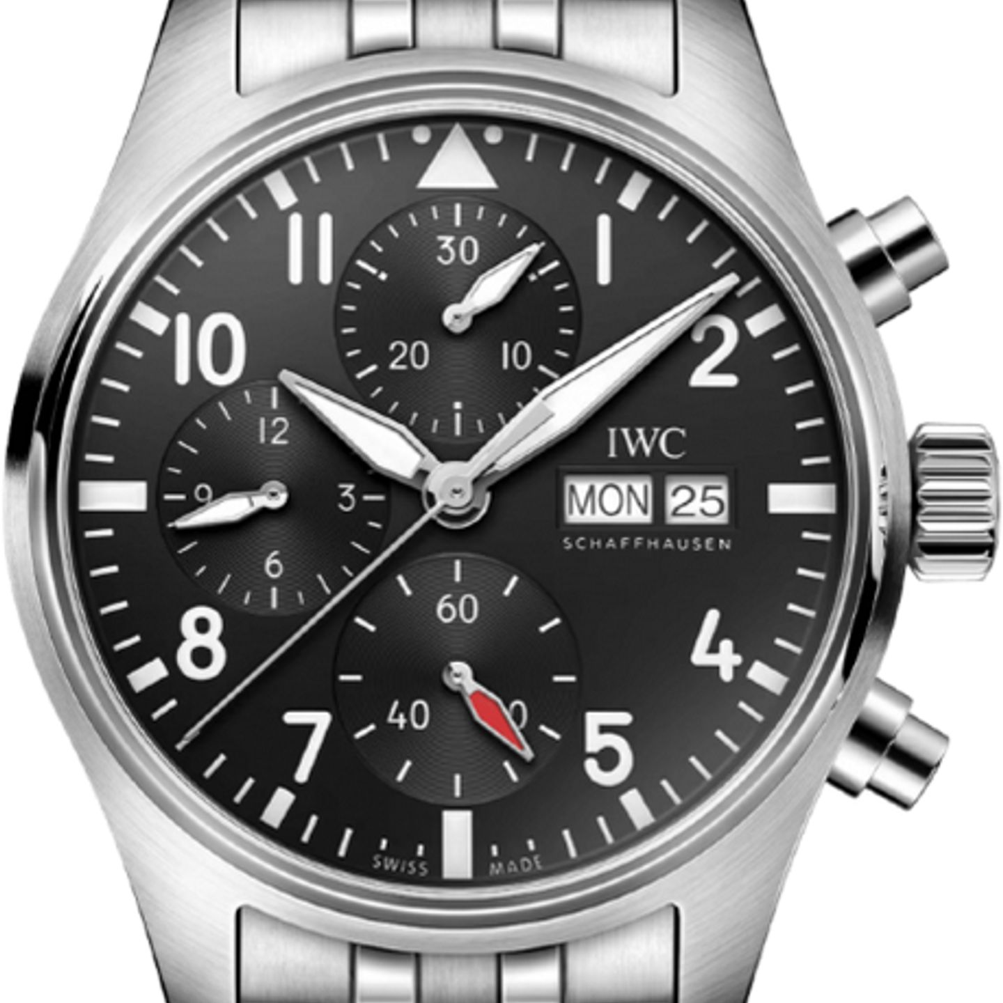 IWC Pilot Chronograph IW388113 (2026) - Zwart wijzerplaat 41mm Staal (1/1)