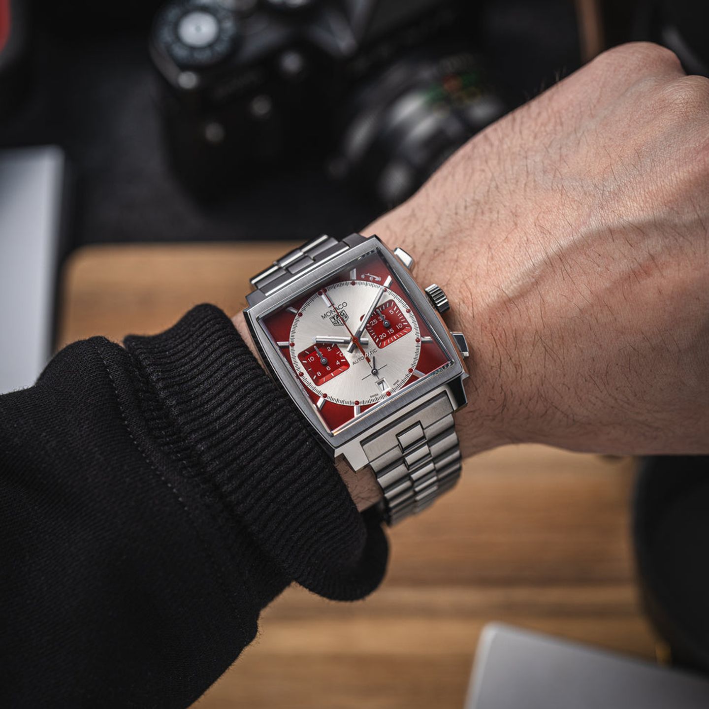 TAG Heuer Monaco CBL2114.FC6486 (Unknown (random serial)) - Silver dial 39 mm Steel case (5/8)