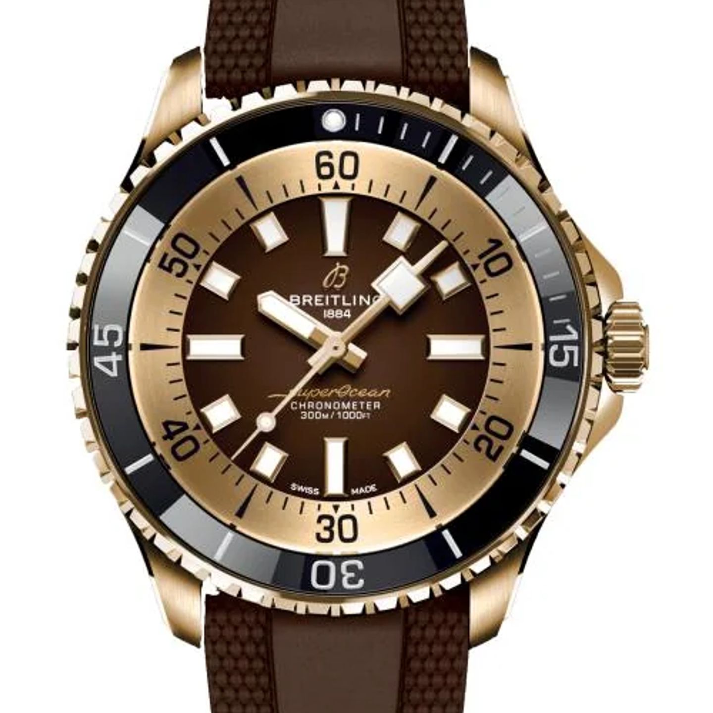 Breitling Superocean 44 N17376201Q1S1 (2026) - Bruin wijzerplaat 44mm Carbon (1/1)