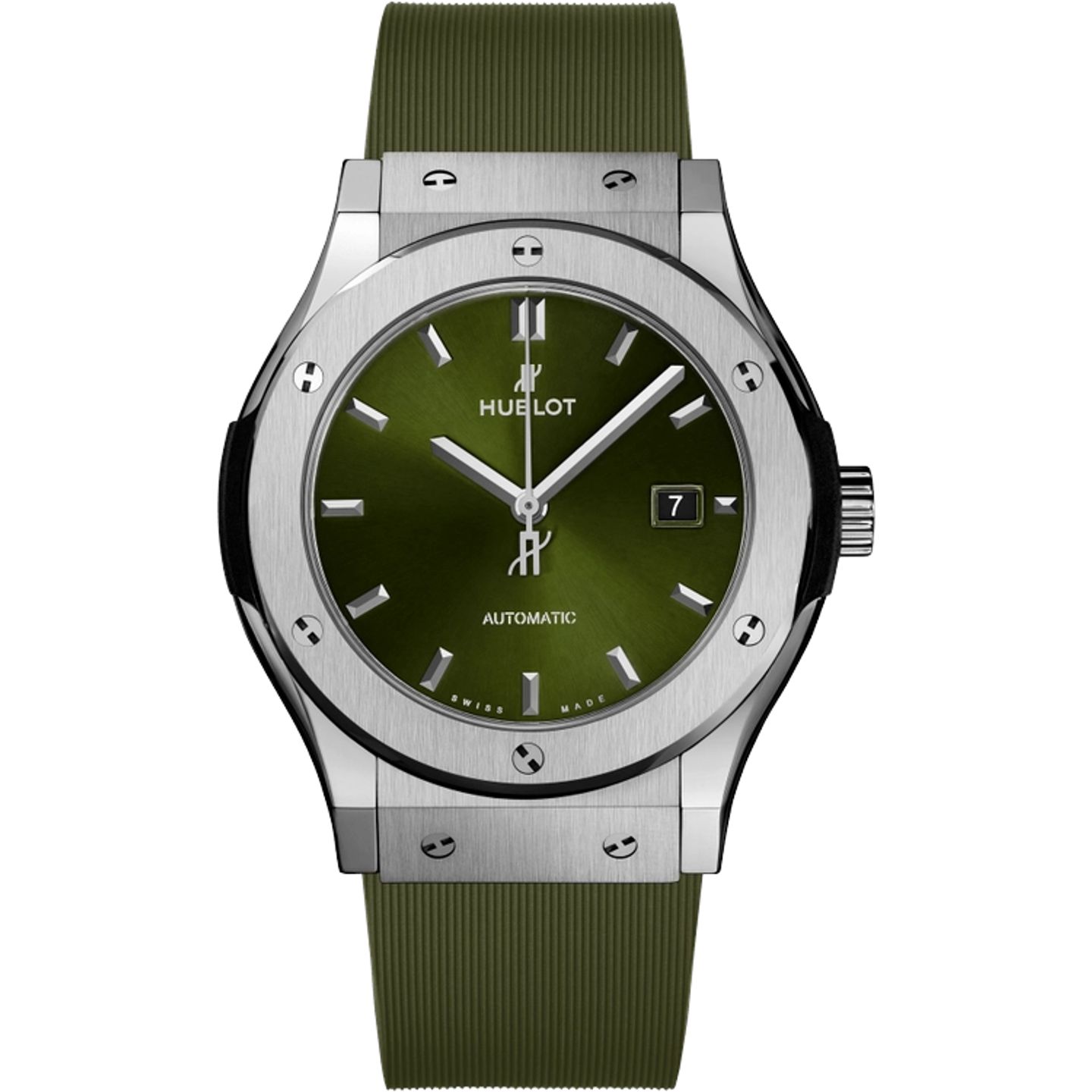 Hublot Classic Fusion 542.NX.8970.RX (2025) - Green dial 42 mm Titanium case (1/1)