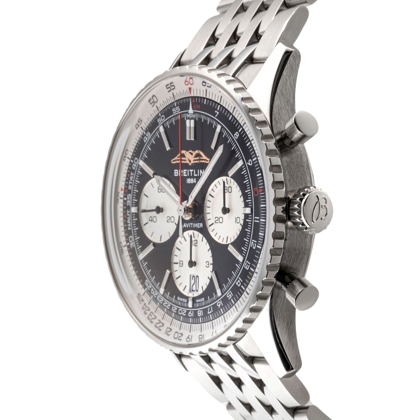 Breitling Navitimer 1 B01 Chronograph AB0138211B1A1 (2021) - Zwart wijzerplaat 43mm Staal (7/8)