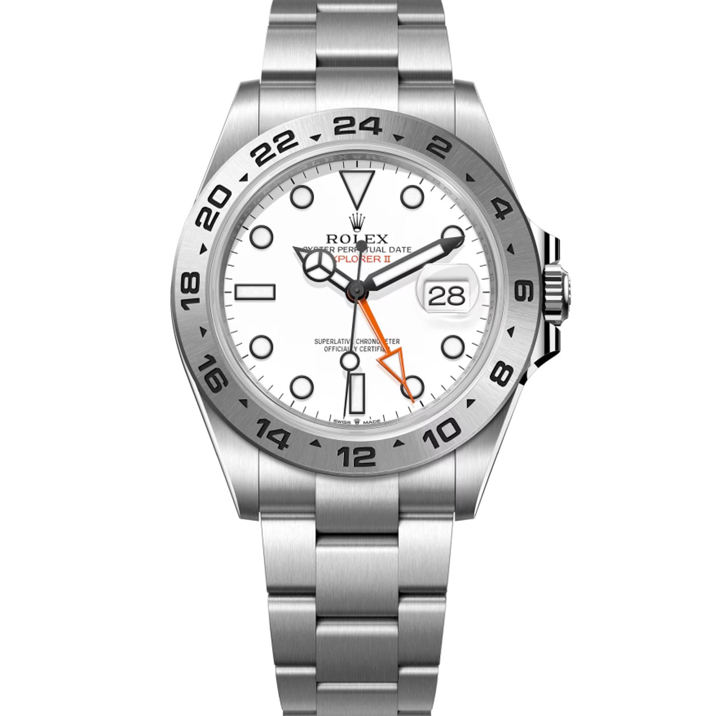 Rolex Explorer II 226570 (Unknown (random serial)) - White dial 42 mm Steel case (1/8)