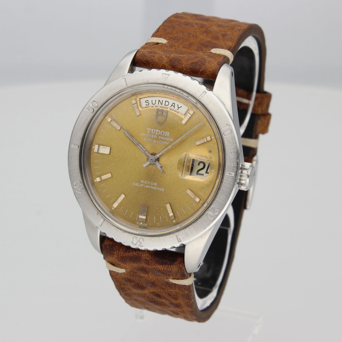 Tudor Prince Date 7020/0 (Unknown (random serial)) - Champagne dial 40 mm Steel case (4/8)