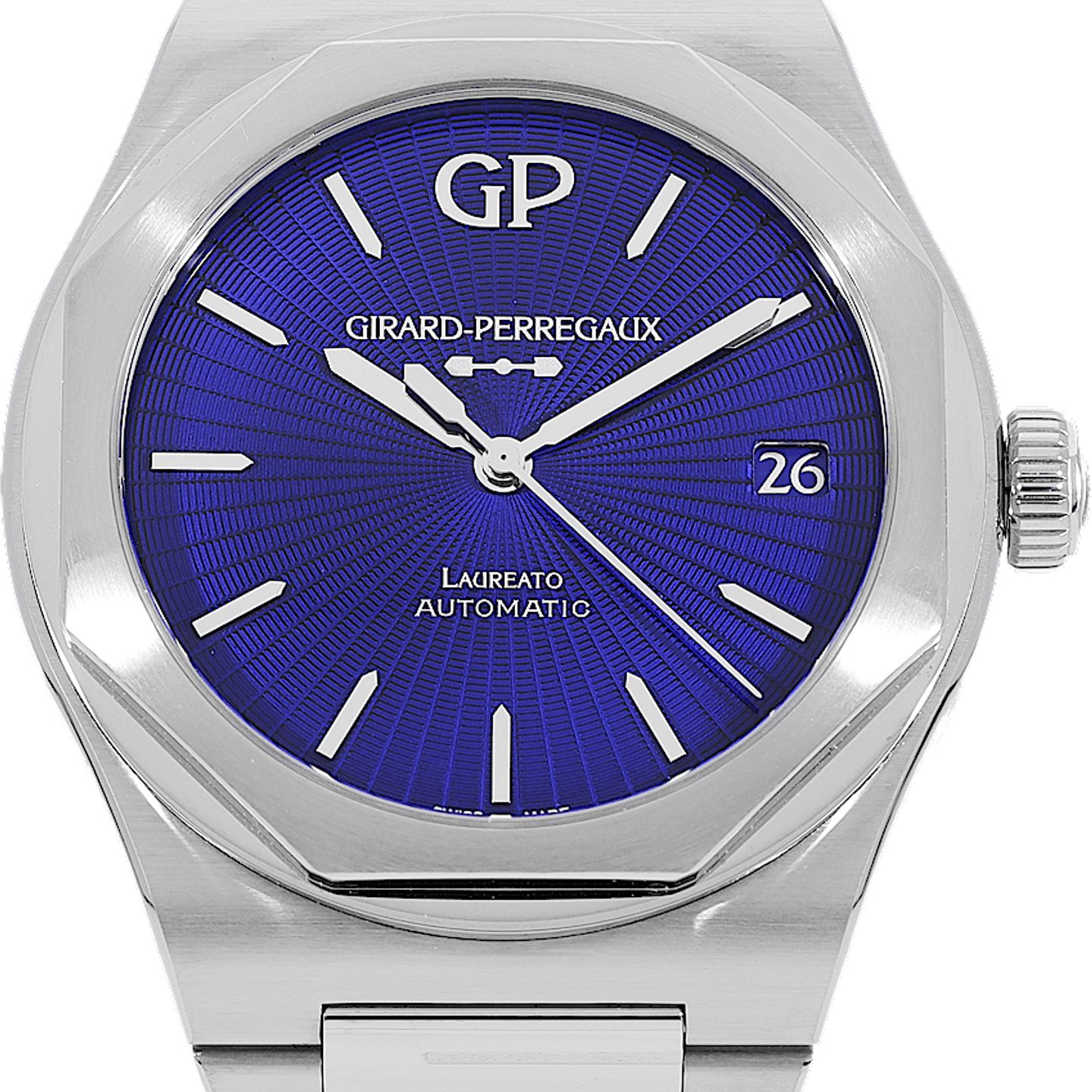 Girard-Perregaux Laureato 81010-11-432-11A (2022) - Blue dial 43 mm Steel case (2/5)