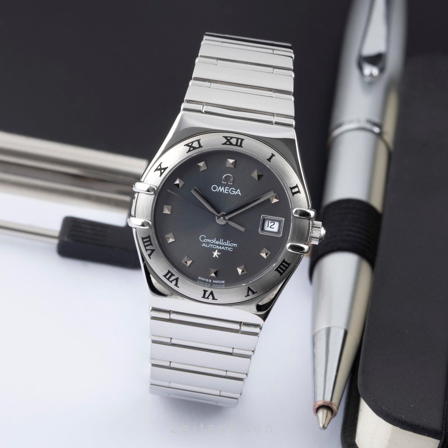 Omega Constellation 1591.51.00 (1998) - Grey dial 28 mm Steel case (3/8)