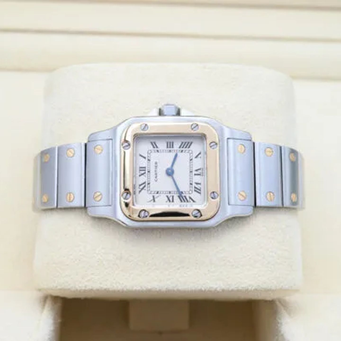 Cartier Santos Galbée 1057930 (Onbekend (willekeurig serienummer)) - Wit wijzerplaat 24mm Goud/Staal (5/8)