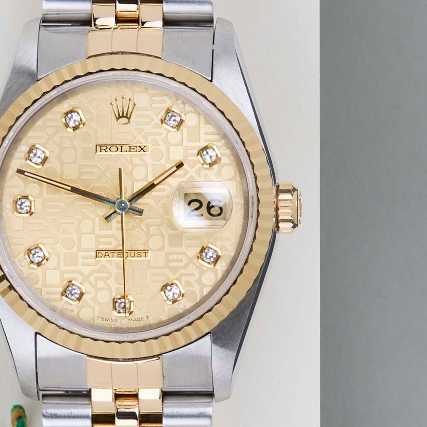 Rolex Datejust 36 16233 (1997) - Champagne dial 36 mm Gold/Steel case (5/8)