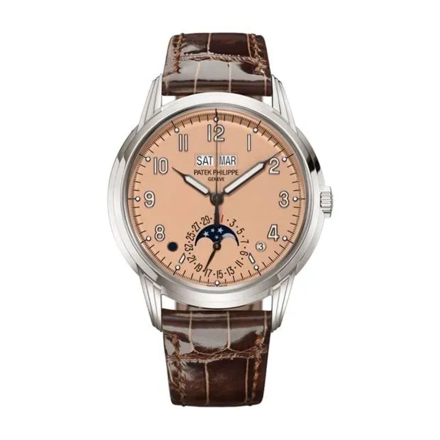 Patek Philippe Perpetual Calendar 5320G-011 (2024) - Roze wijzerplaat 40mm Witgoud (1/6)