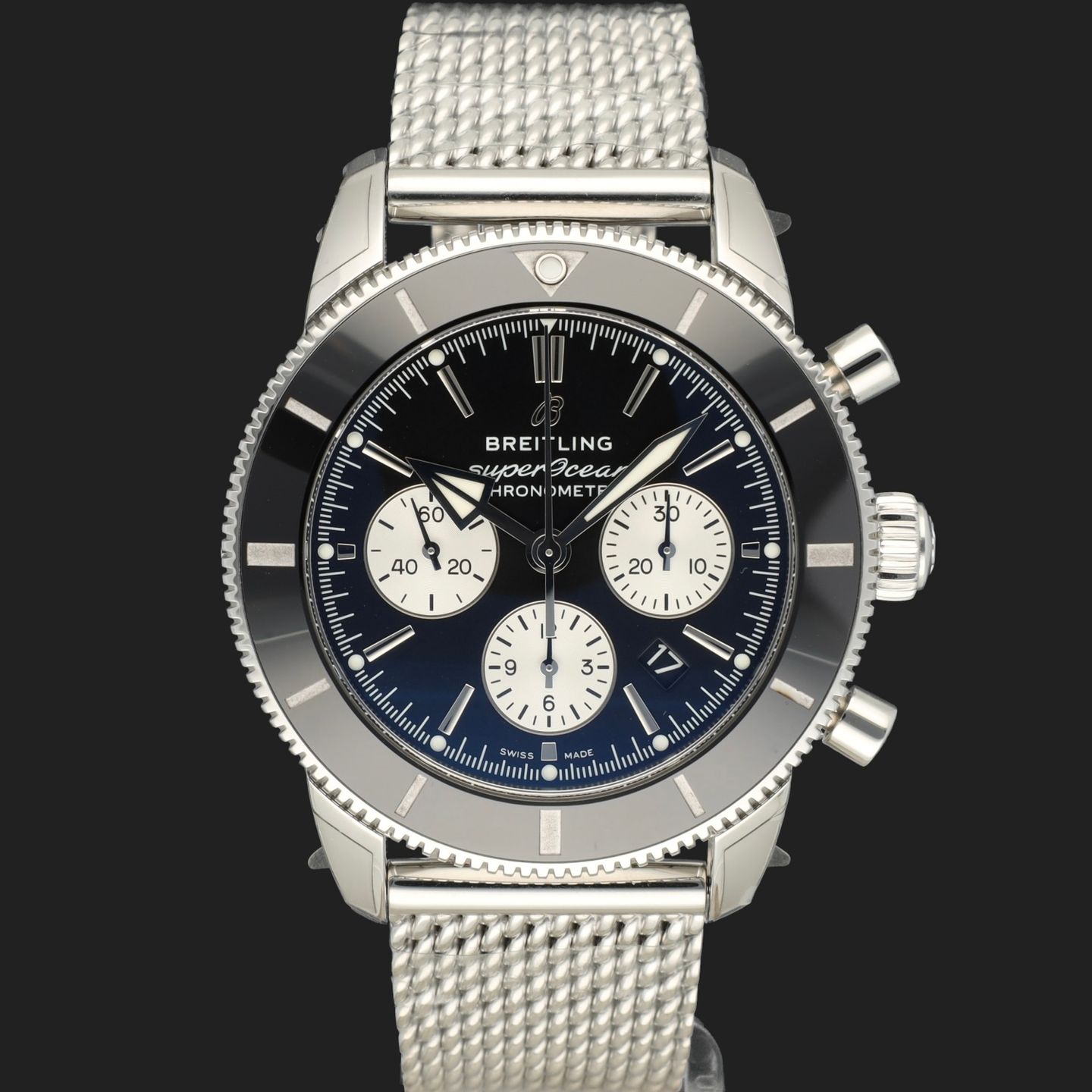 Breitling Superocean Heritage II Chronograph AB0162121B1S1 (2024) - Zwart wijzerplaat 44mm Staal (3/8)