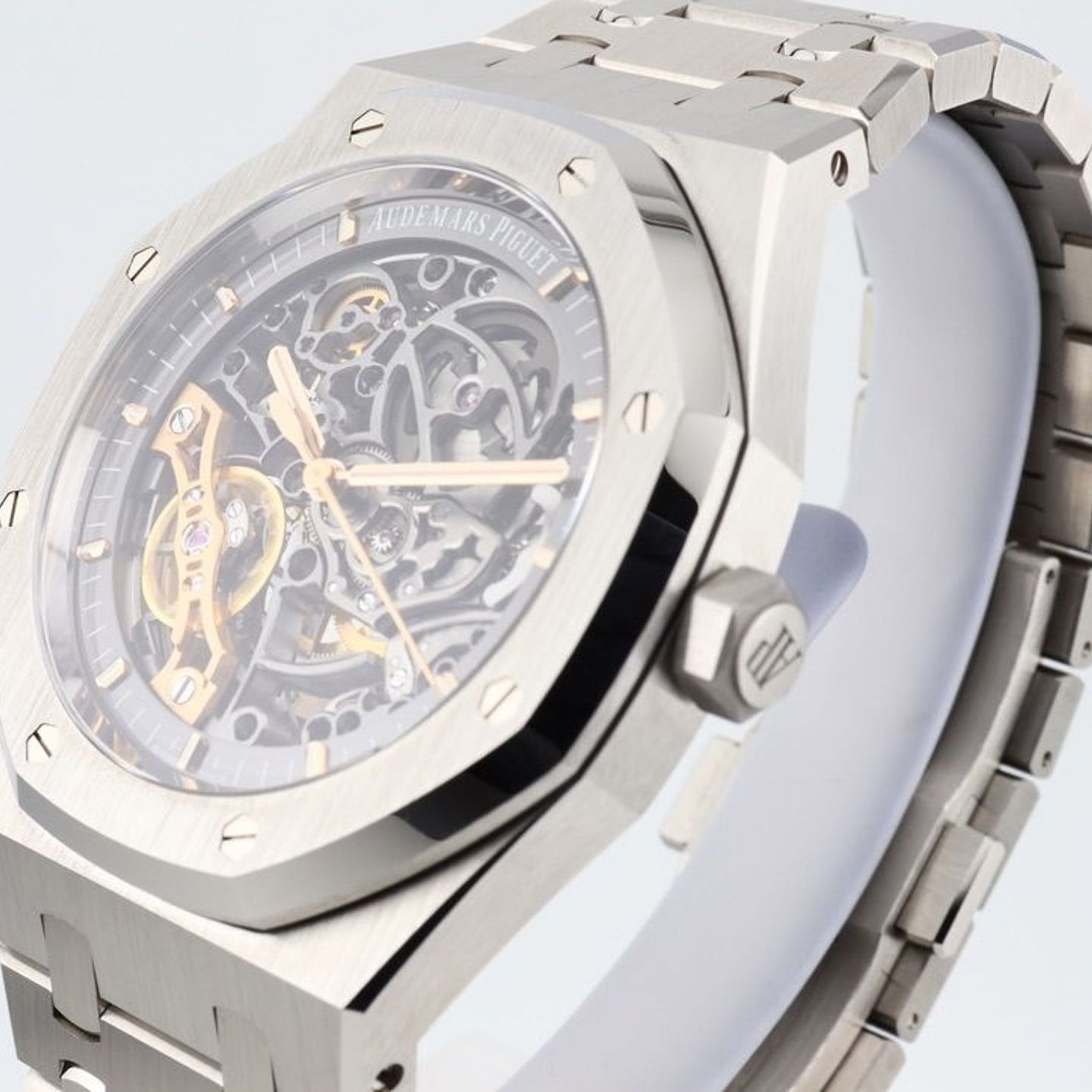 Audemars Piguet Royal Oak Double Balance Wheel Openworked 15407ST.OO.1220ST.01 (2022) - Transparent dial 41 mm Steel case (3/8)