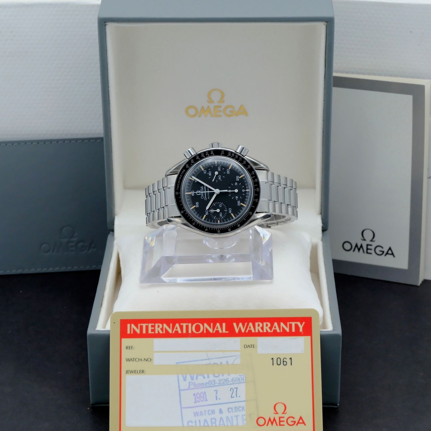 Omega Speedmaster Reduced 3510.50.00 (1991) - Black dial 39 mm Steel case (2/8)