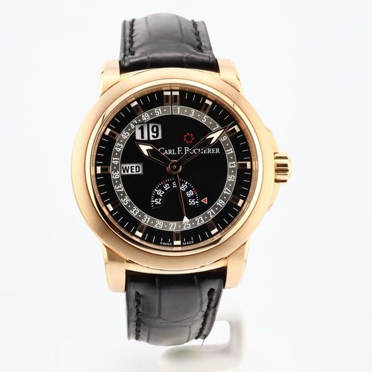 Carl F. Bucherer Patravi 00.10629.03.33.01 (Unknown (random serial)) - Black dial 42 mm Rose Gold case (1/8)