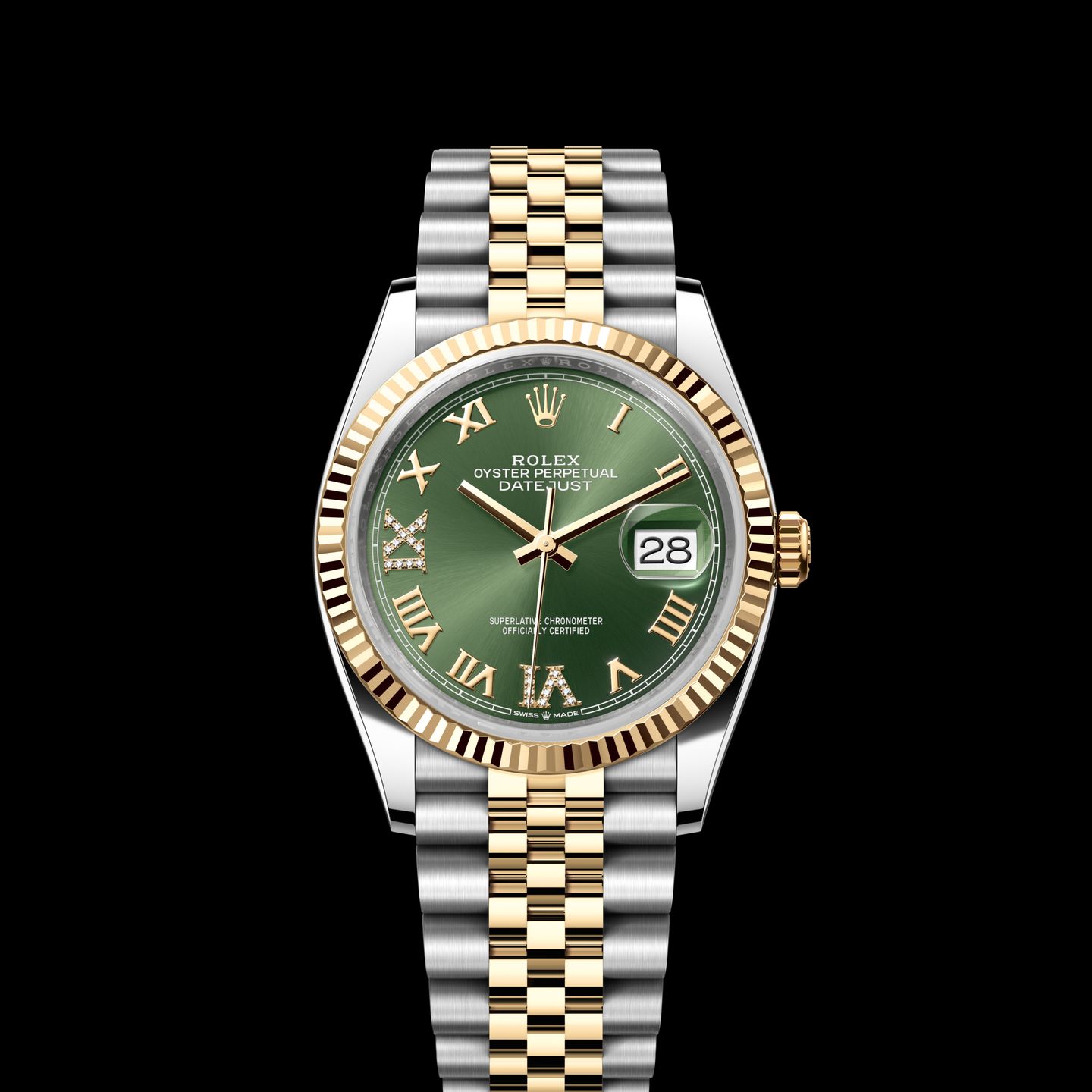 Rolex Datejust 36 126233 (2023) - Green dial 36 mm Gold/Steel case (1/1)