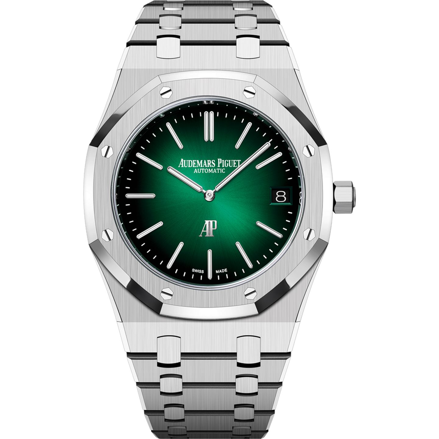 Audemars Piguet Royal Oak Jumbo 16202PT.OO.1240PT.01 (2025) - Green dial 39 mm Platinum case (1/1)