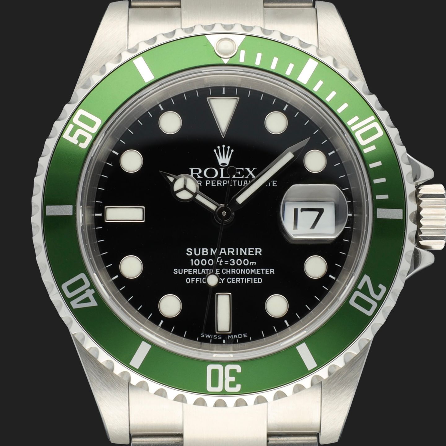 Rolex Submariner Date 16610LV (2006) - Zwart wijzerplaat 40mm Staal (2/8)