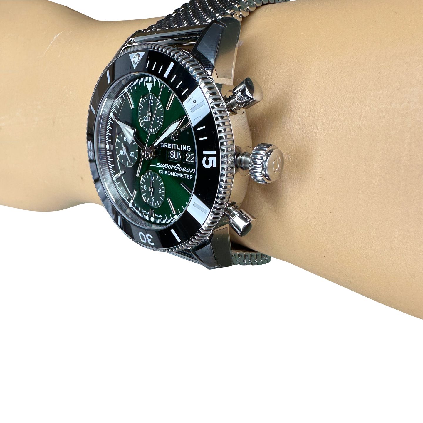 Breitling Superocean Heritage A13313121L1A1 (2024) - Green dial 44 mm Steel case (5/8)