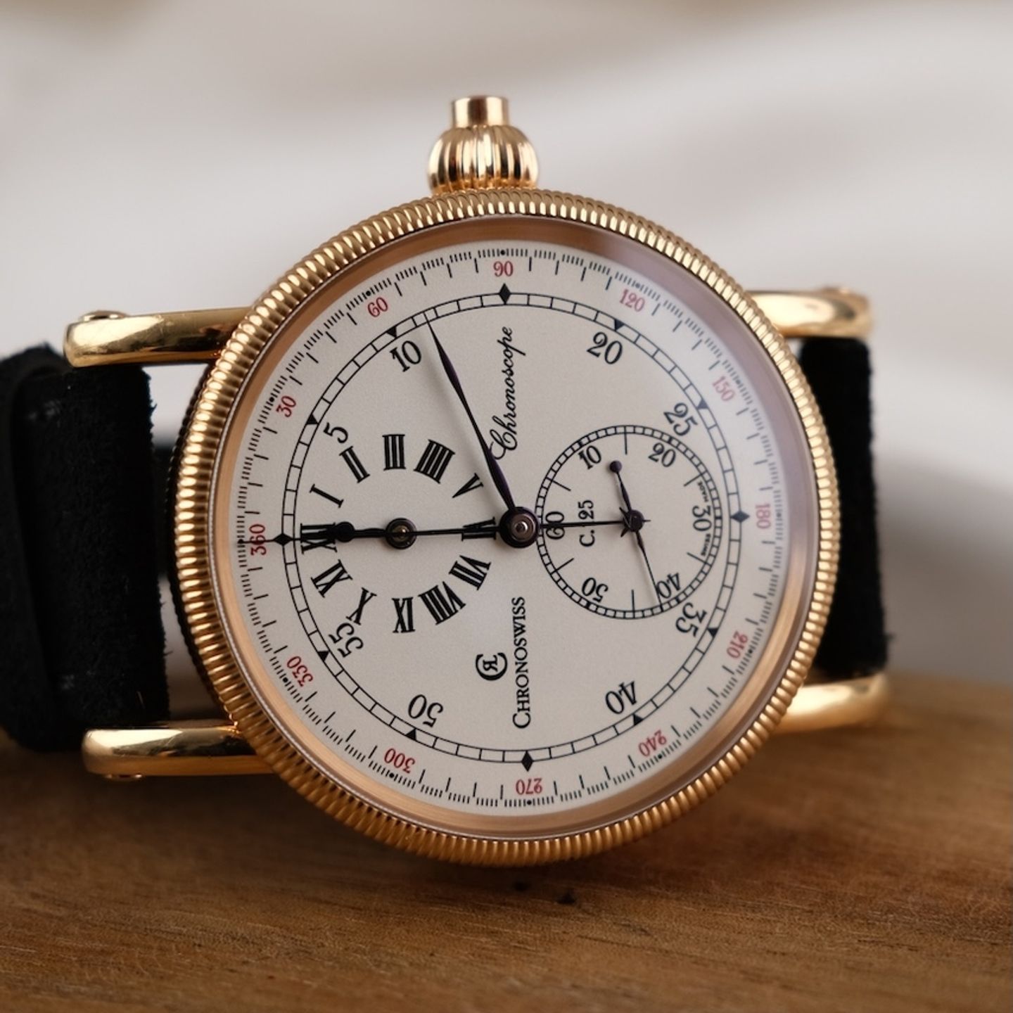 Chronoswiss Chronoscope CH-1521-R (2004) - White dial 39 mm Rose Gold case (4/8)